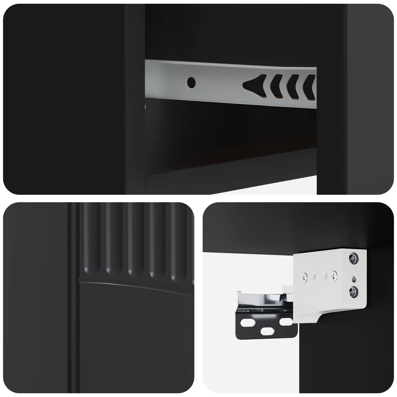 Cabinet de chevet mural 2 pcs Noir 49 x 34,5 x 20 cm - XIOS
