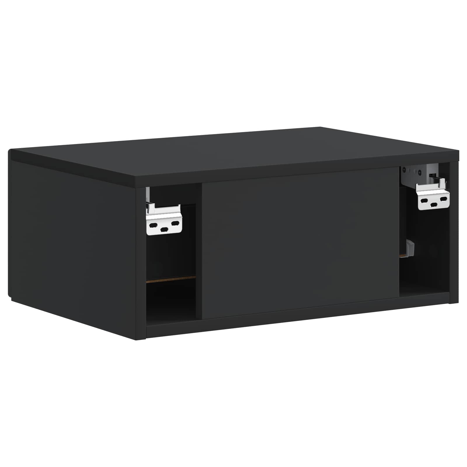 Cabinet de chevet mural 2 pcs Noir 49 x 34,5 x 20 cm - XIOS