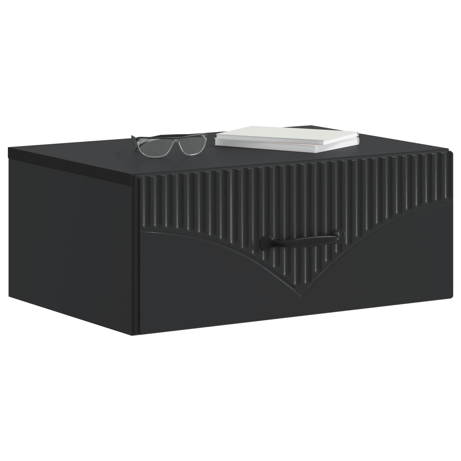 Cabinet de chevet mural 2 pcs Noir 49 x 34,5 x 20 cm - XIOS