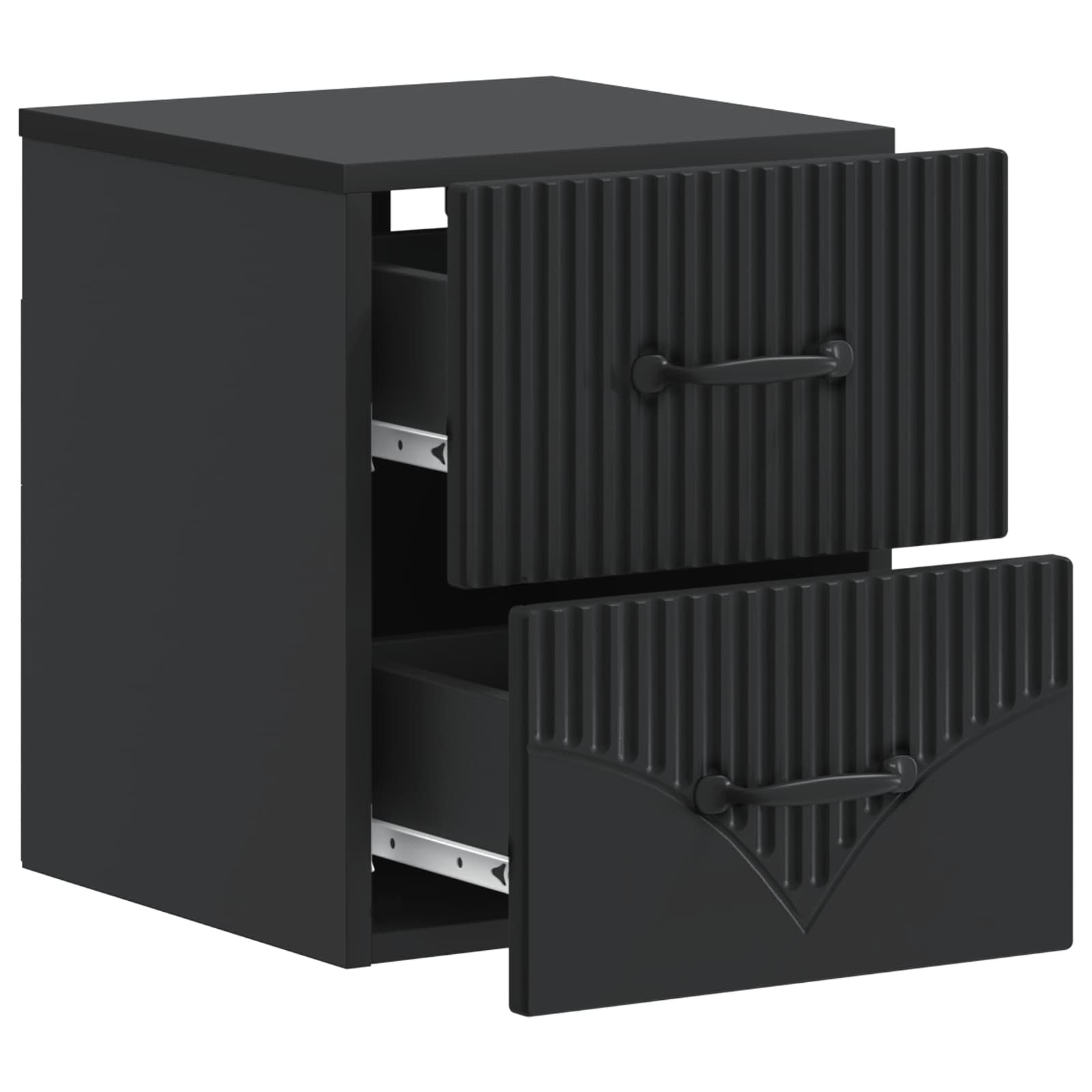 Cabinet de chevet mural 2 pcs Noir 34,5 x 33 x 40 cm - XIOS