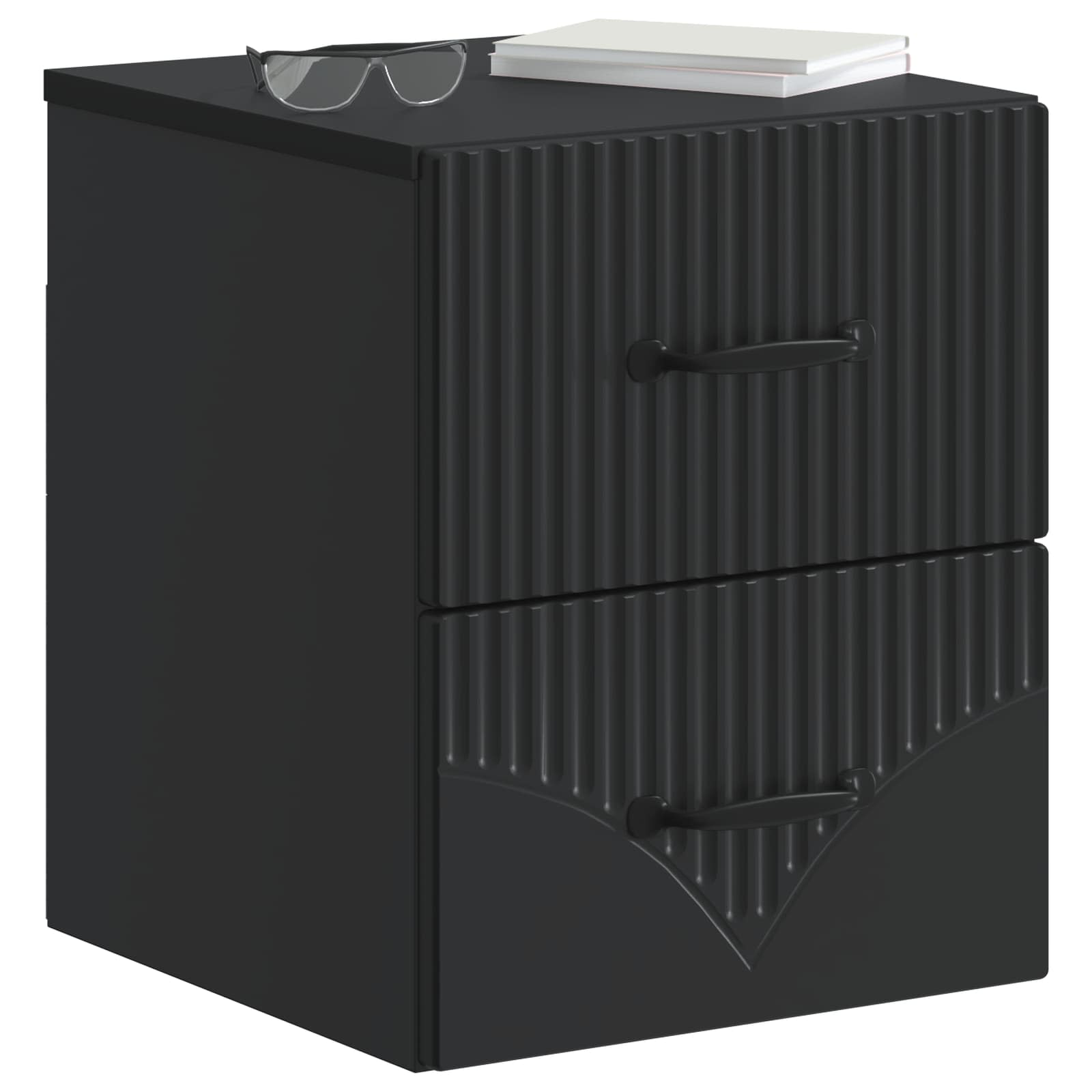 Cabinet de chevet mural 2 pcs Noir 34,5 x 33 x 40 cm - XIOS