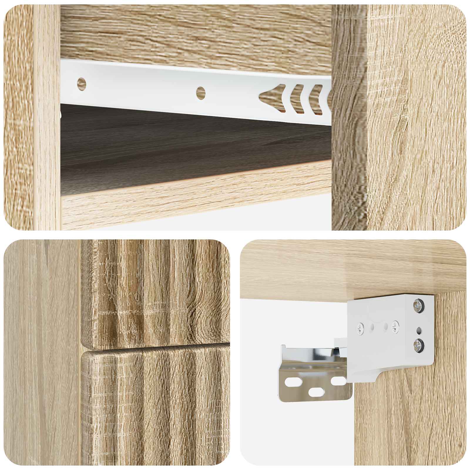 Cabinet de chevet mural 2 pcs Chêne Sonoma 34,5 x 33 x 40 cm - XIOS
