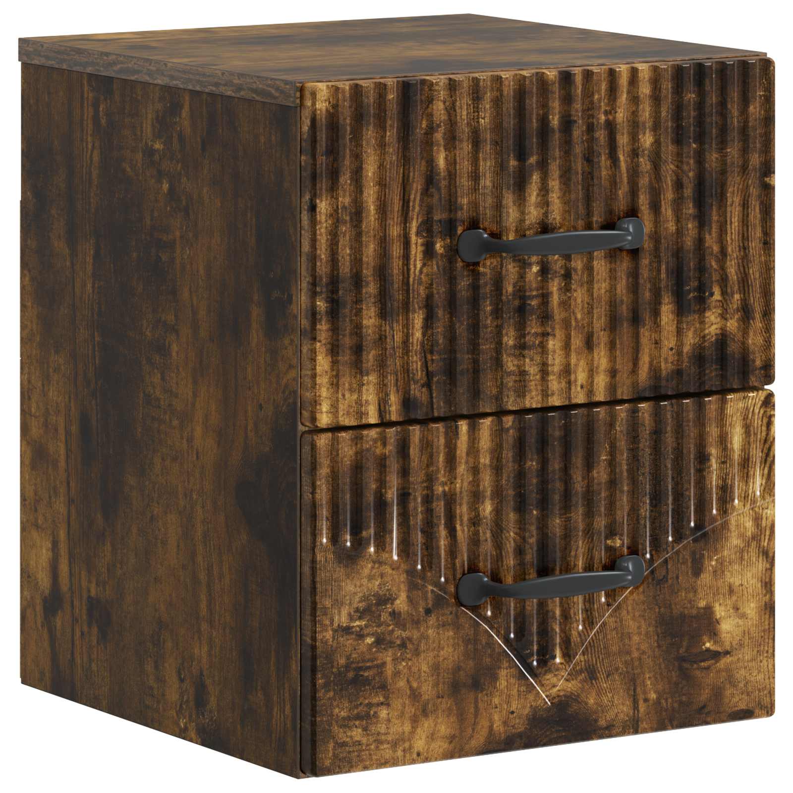 Cabinet de chevet mural 2 pcs Chêne fumé 34,5 x 33 x 40 cm - XIOS