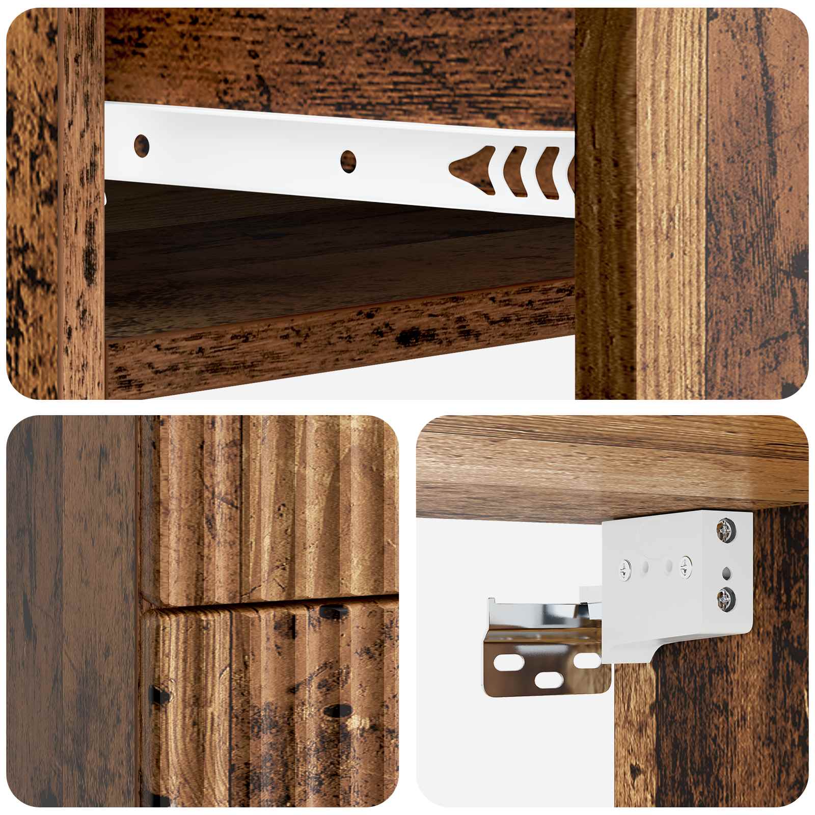 Cabinet de chevet mural 2 pcs Bois ancien 34,5 x 33 x 40 cm - XIOS