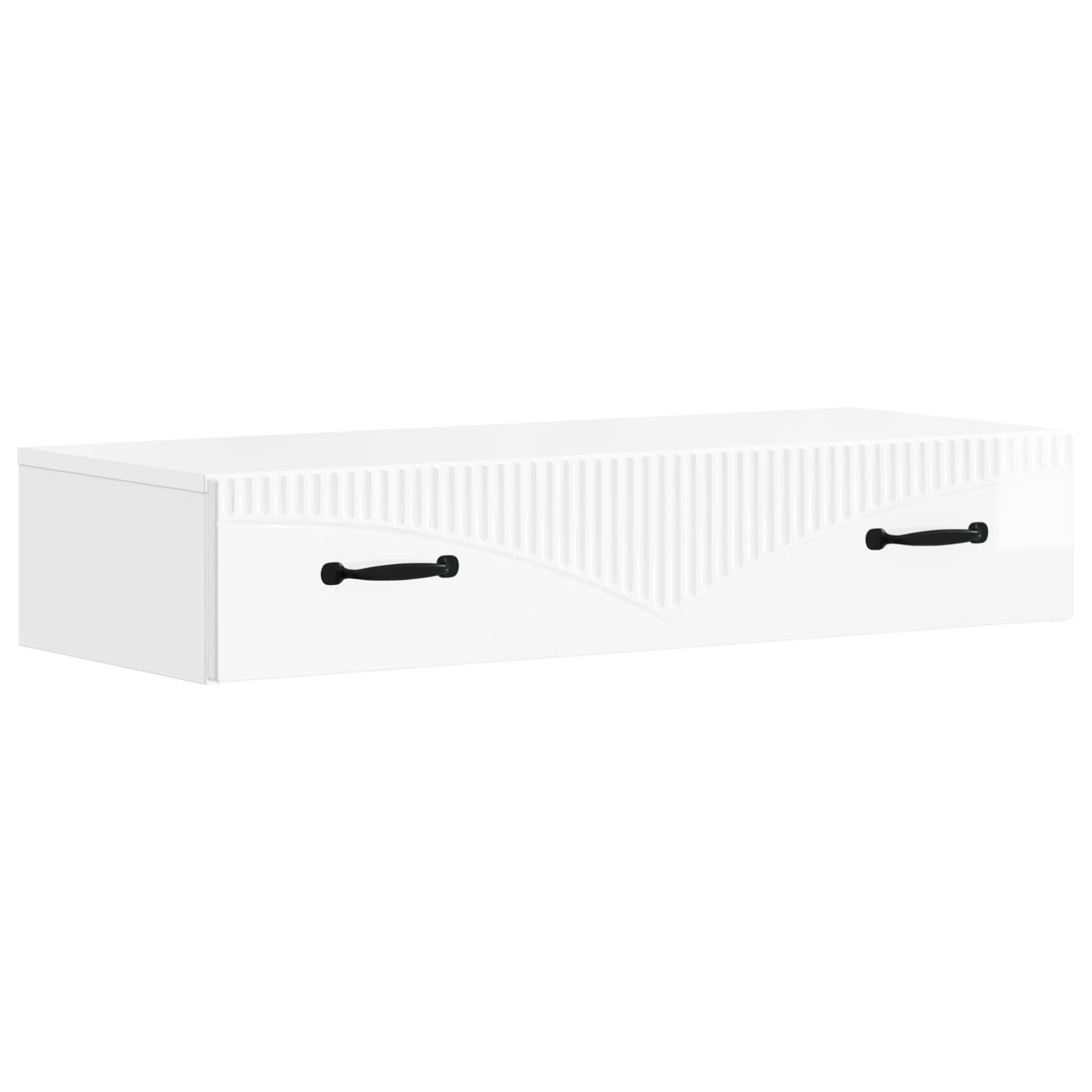 Table d'appoint murale Blanc brillant 87,5 x 34,5 x 17 cm - XIOS