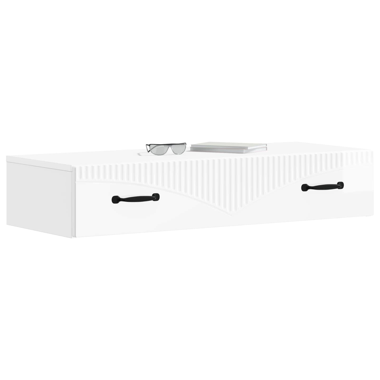 Table d'appoint murale Blanc brillant 87,5 x 34,5 x 17 cm - XIOS