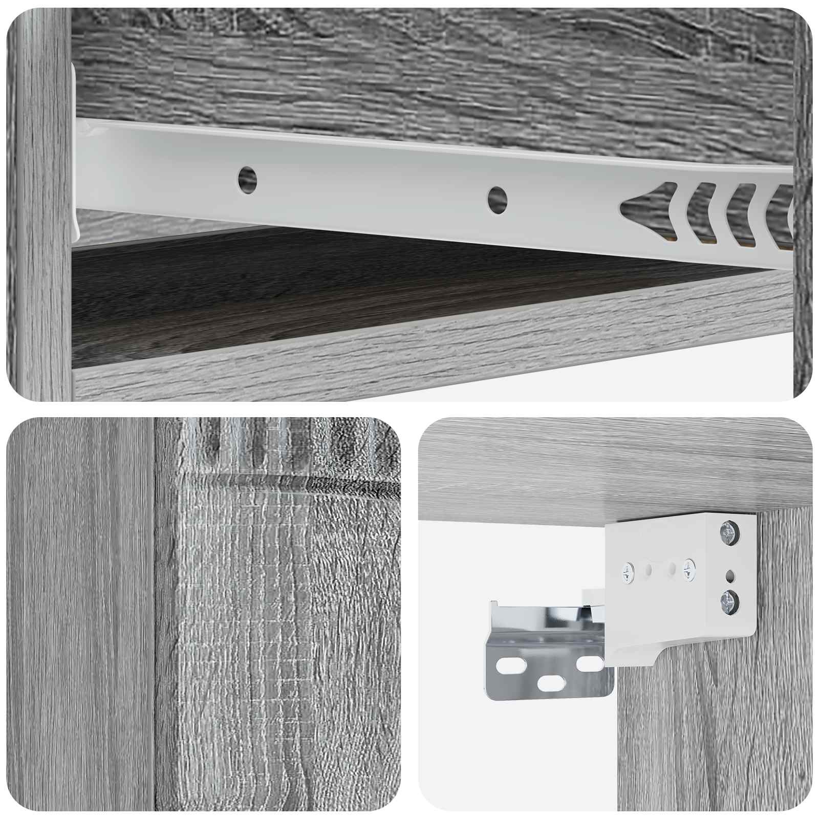 Table d'appoint murale Sonoma gris 87,5 x 34,5 x 17 cm - XIOS