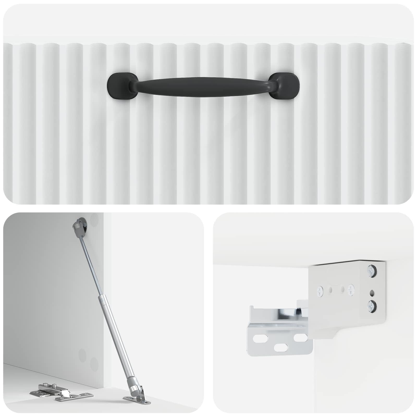 Meuble TV mural Blanc 59,5 x 41 x 30 cm Bois d'ingénierie - XIOS