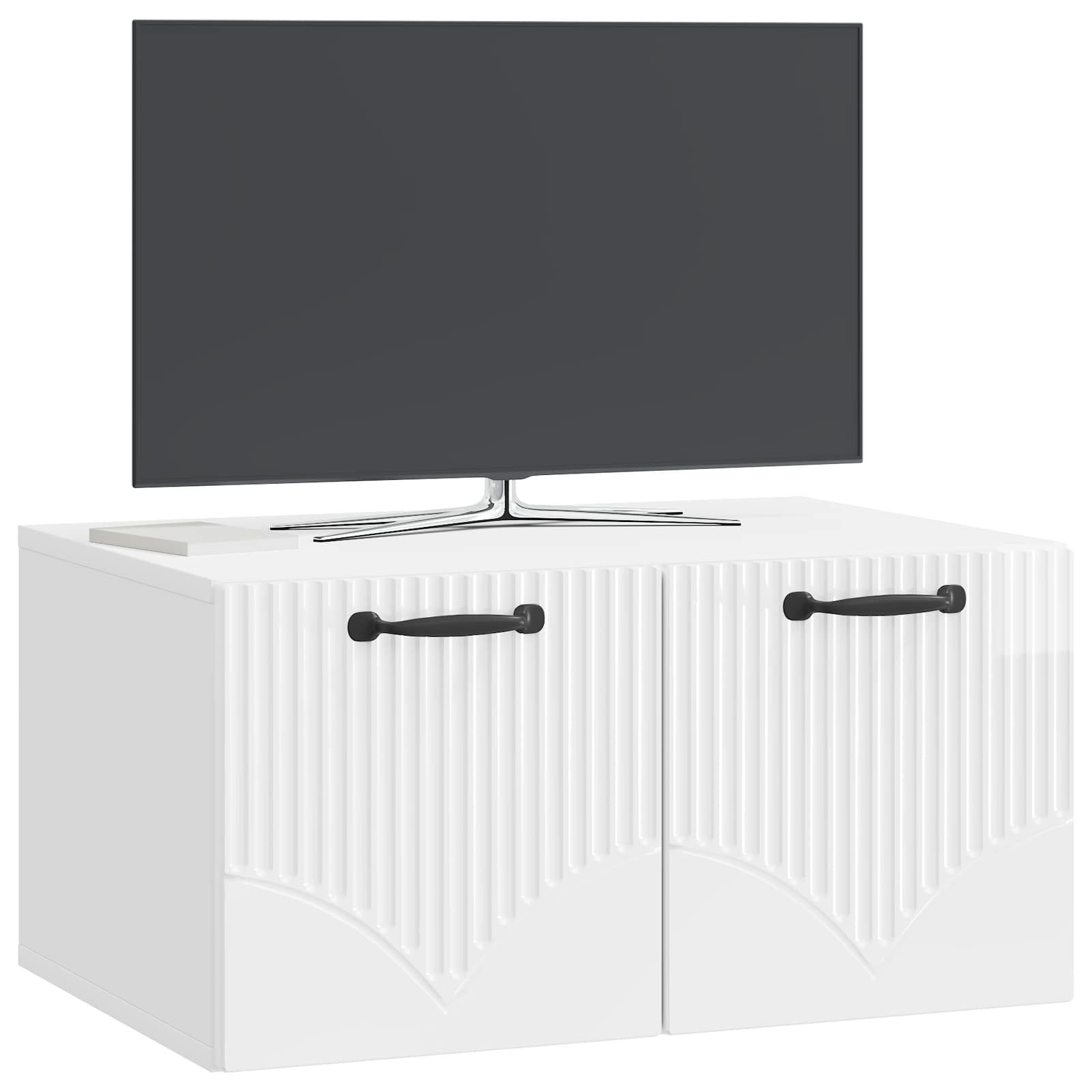 Meuble TV mural Montage mural Blanc brillant 59,5 x 41 x 30 cm - XIOS