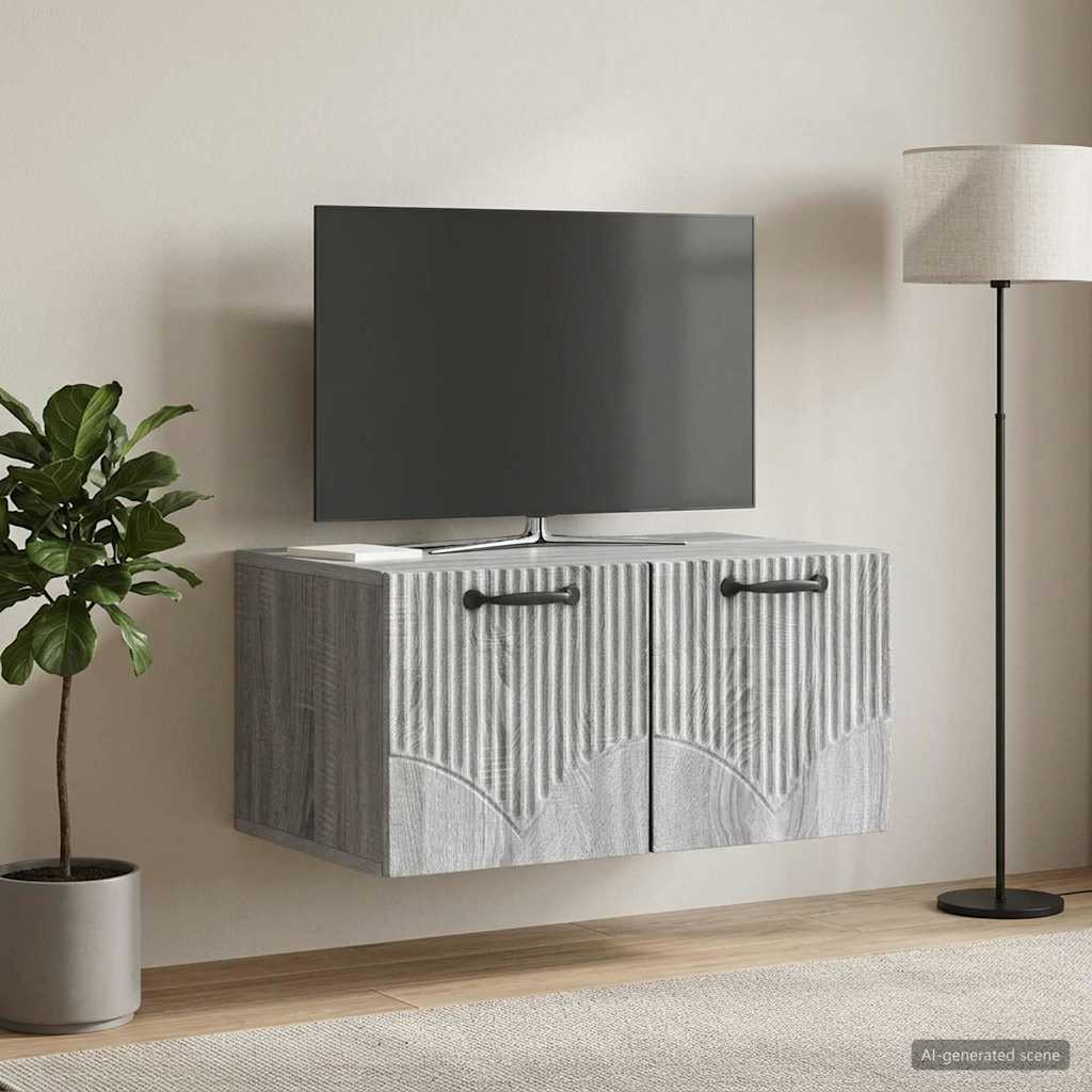 Meuble TV mural Sonoma gris 59,5 x 41 x 30 cm Bois d'ingénierie - XIOS