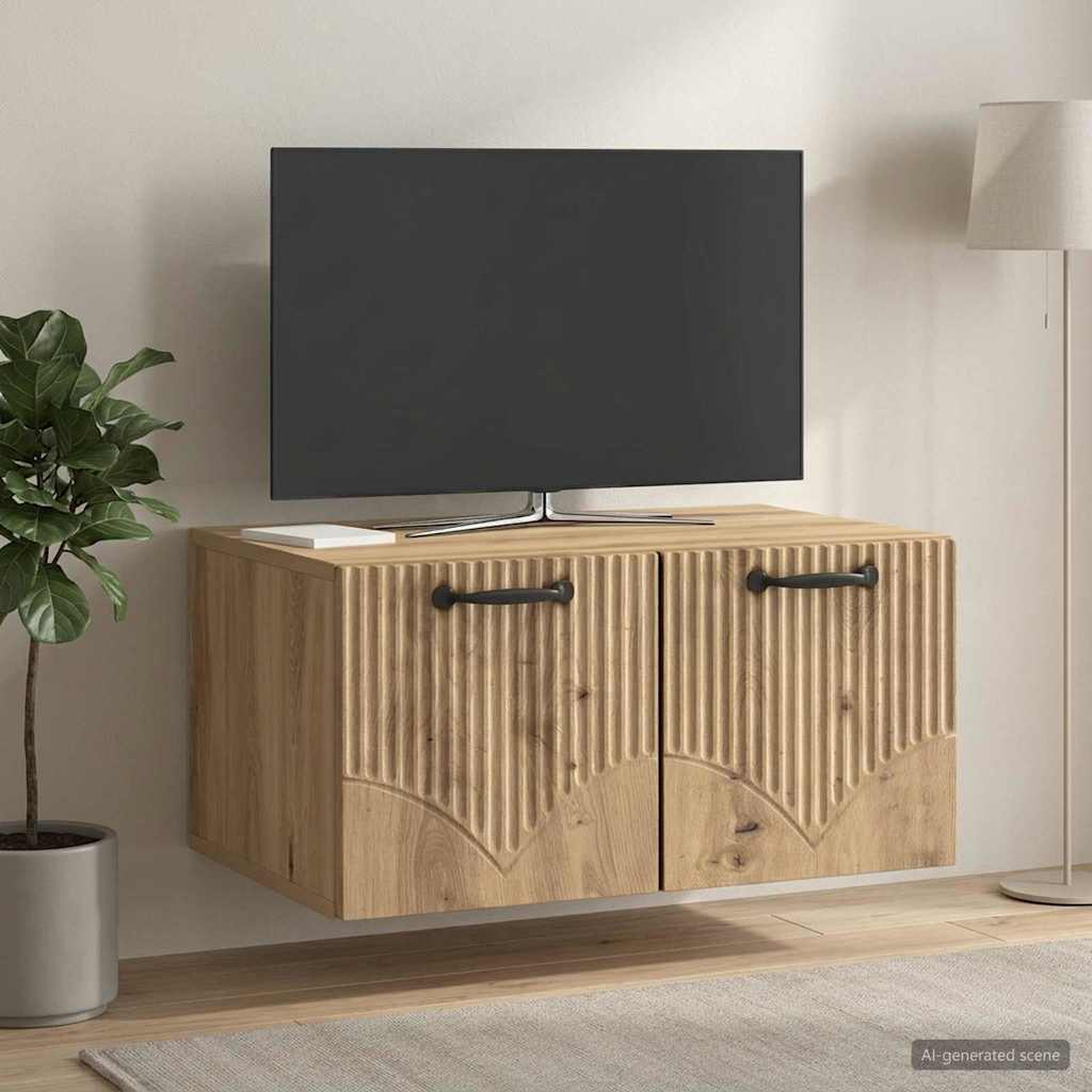 Meuble TV mural 59,5 x 41 x 30 cm Chêne artisanal - XIOS