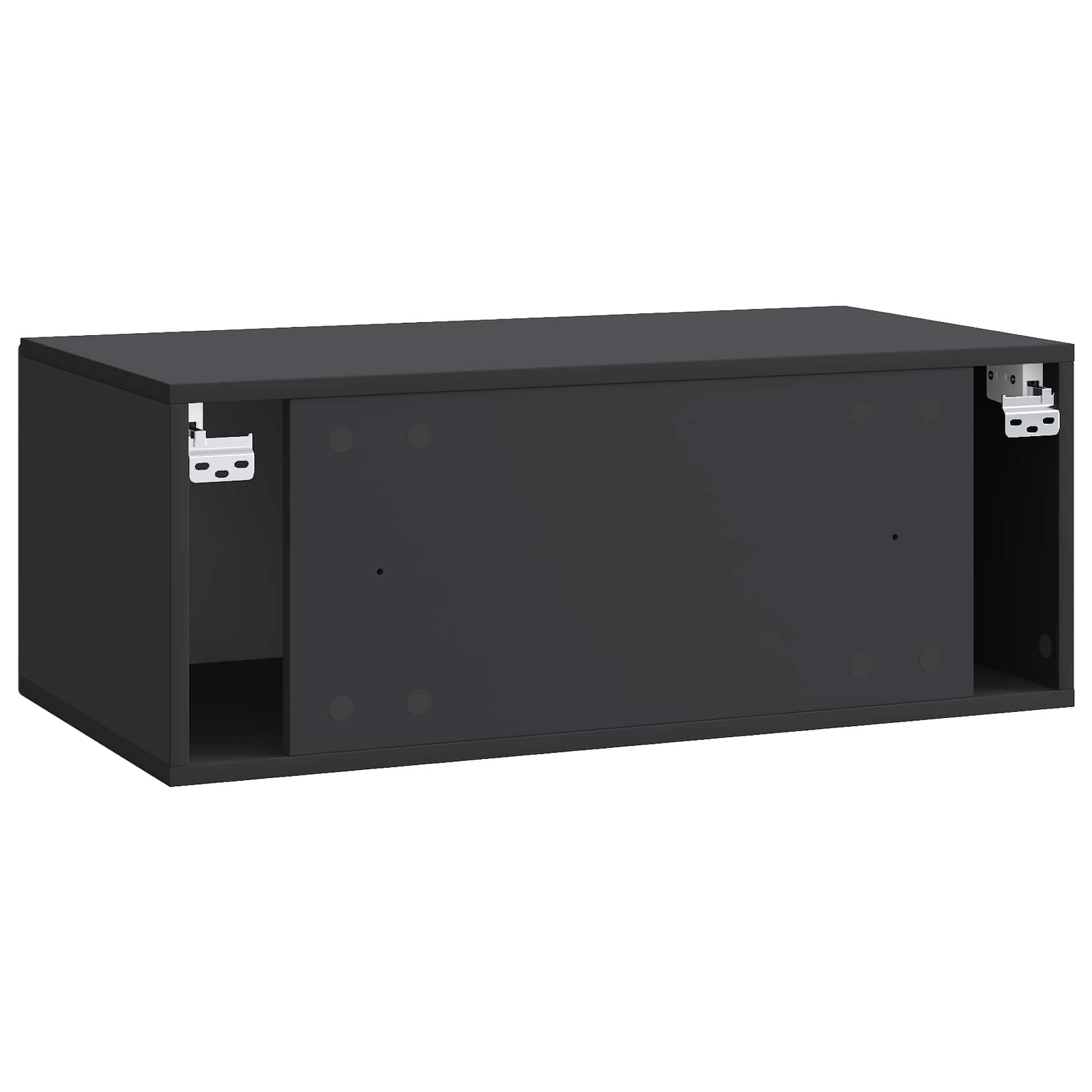 Meuble TV mural Noir 78,5 x 41 x 30 cm Bois d'ingénierie - XIOS