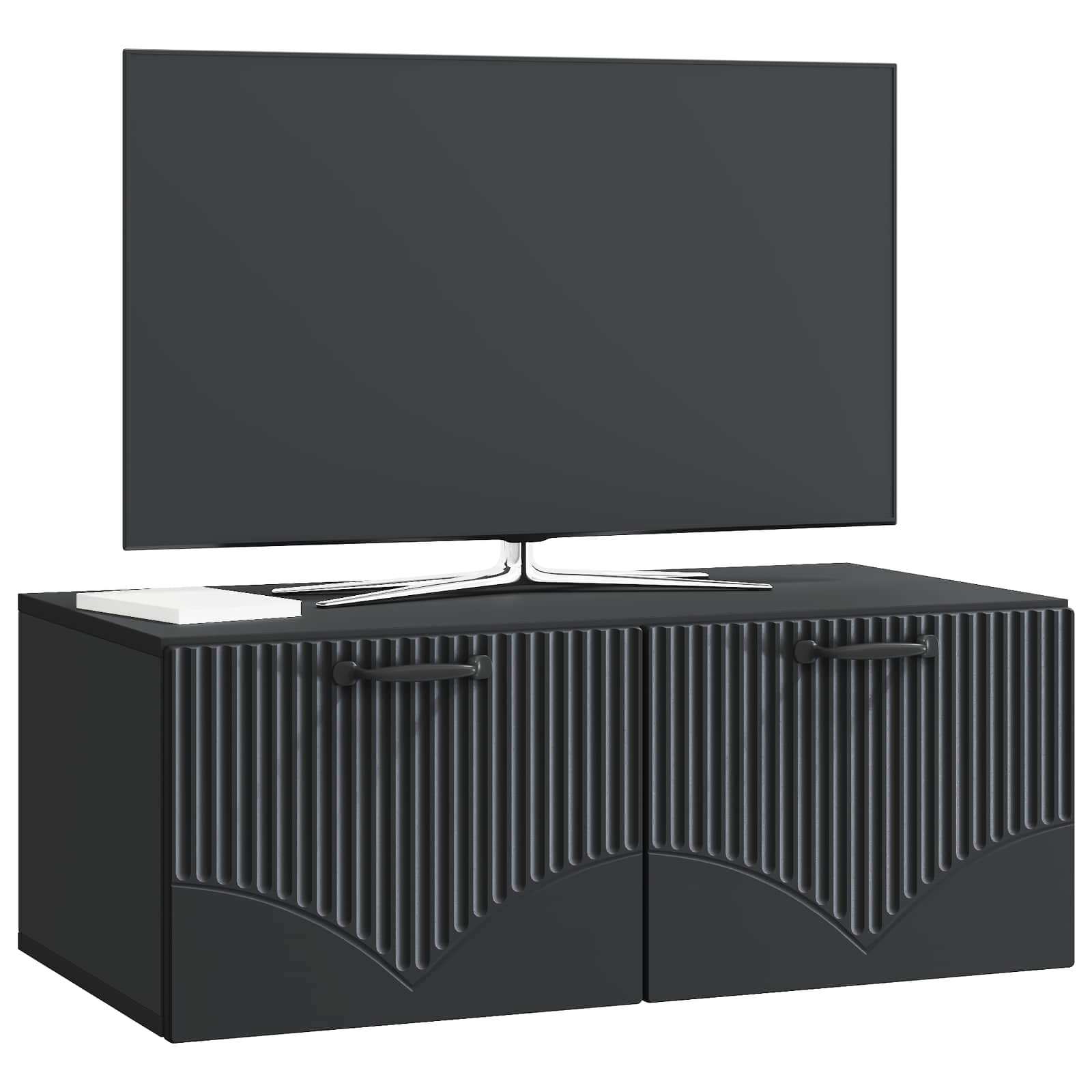 Meuble TV mural Noir 78,5 x 41 x 30 cm Bois d'ingénierie - XIOS