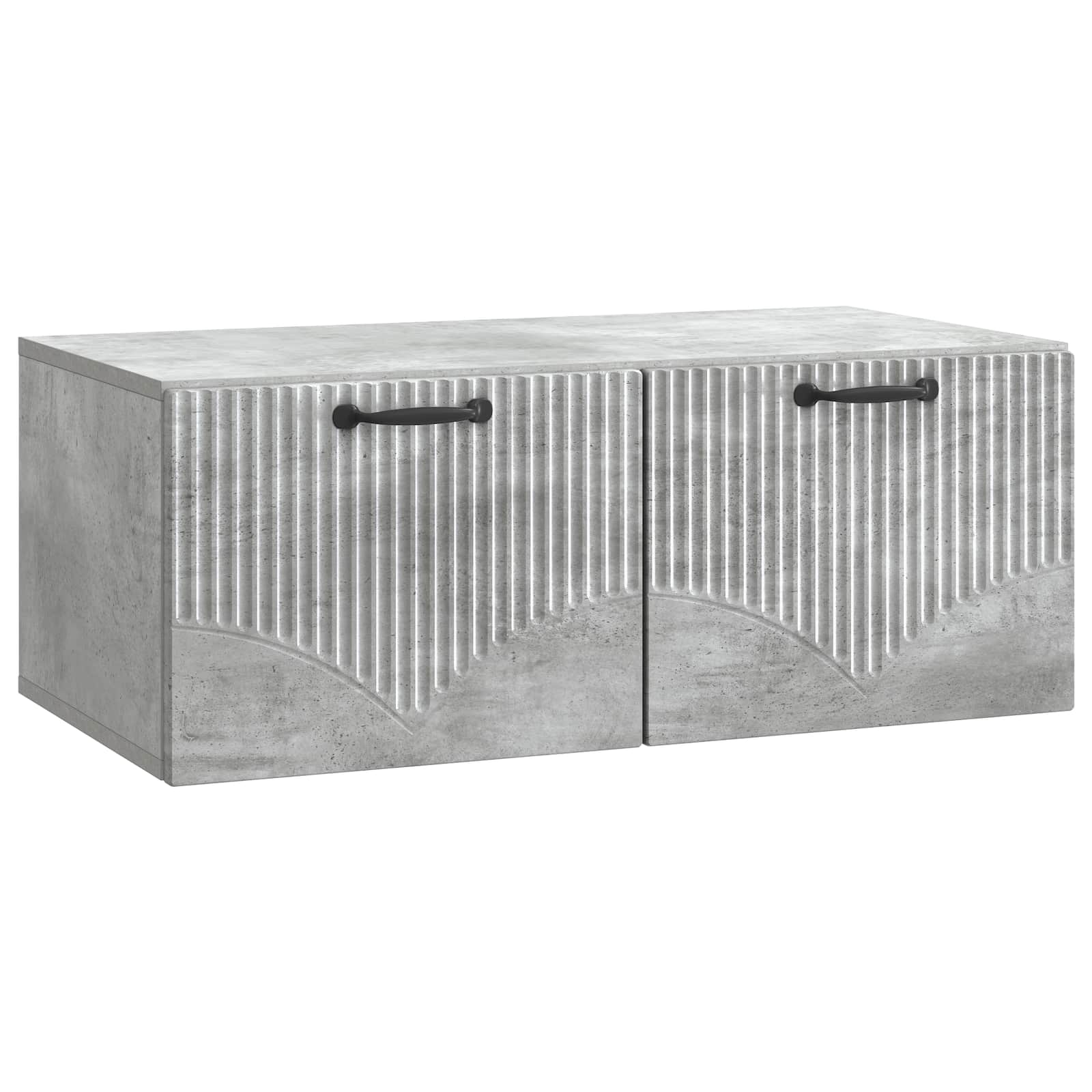 Meuble TV mural Gris béton 78,5 x 41 x 30 cm Bois d'ingénierie - XIOS