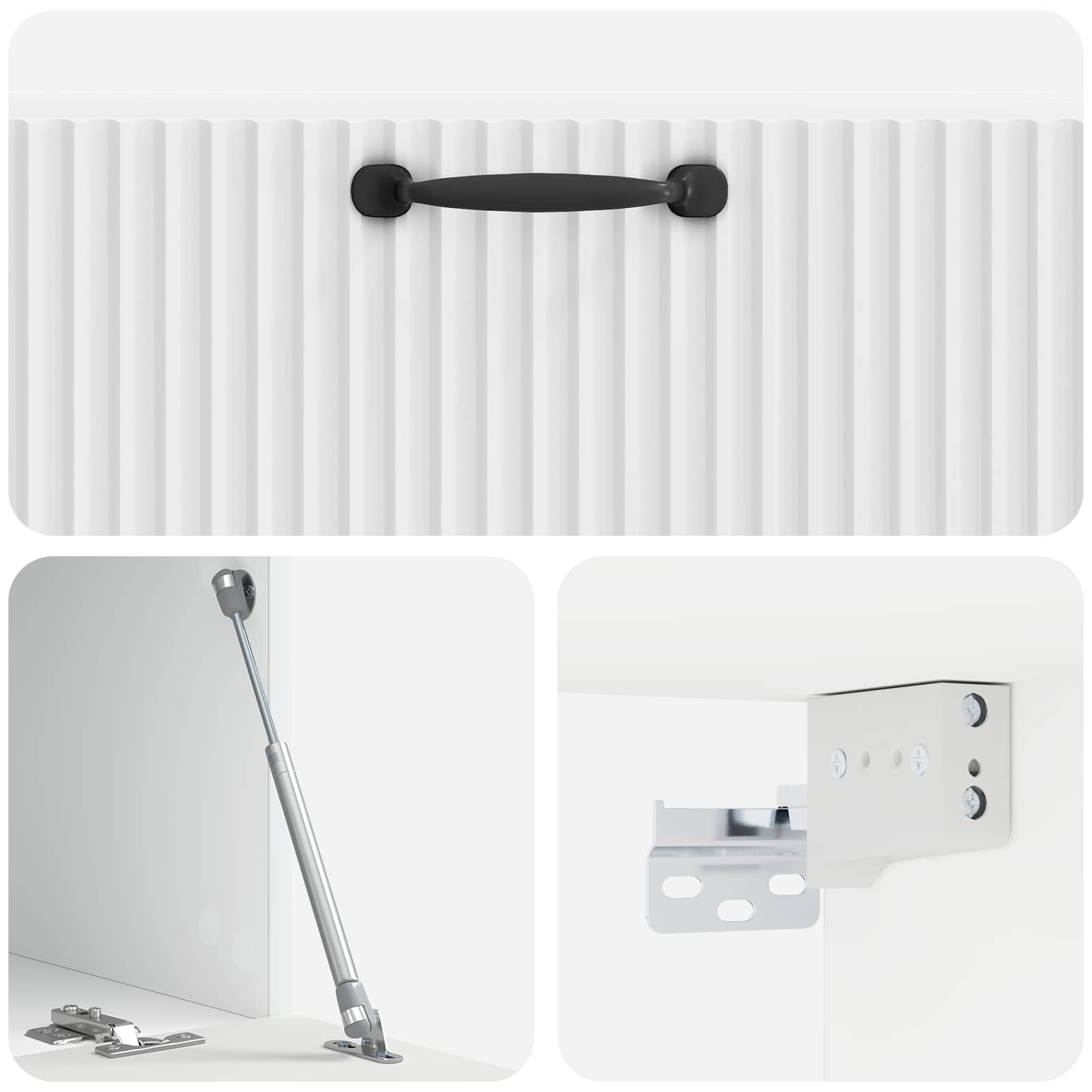 Meuble TV mural Montage mural Blanc brillant 78,5 x 41 x 30 cm - XIOS