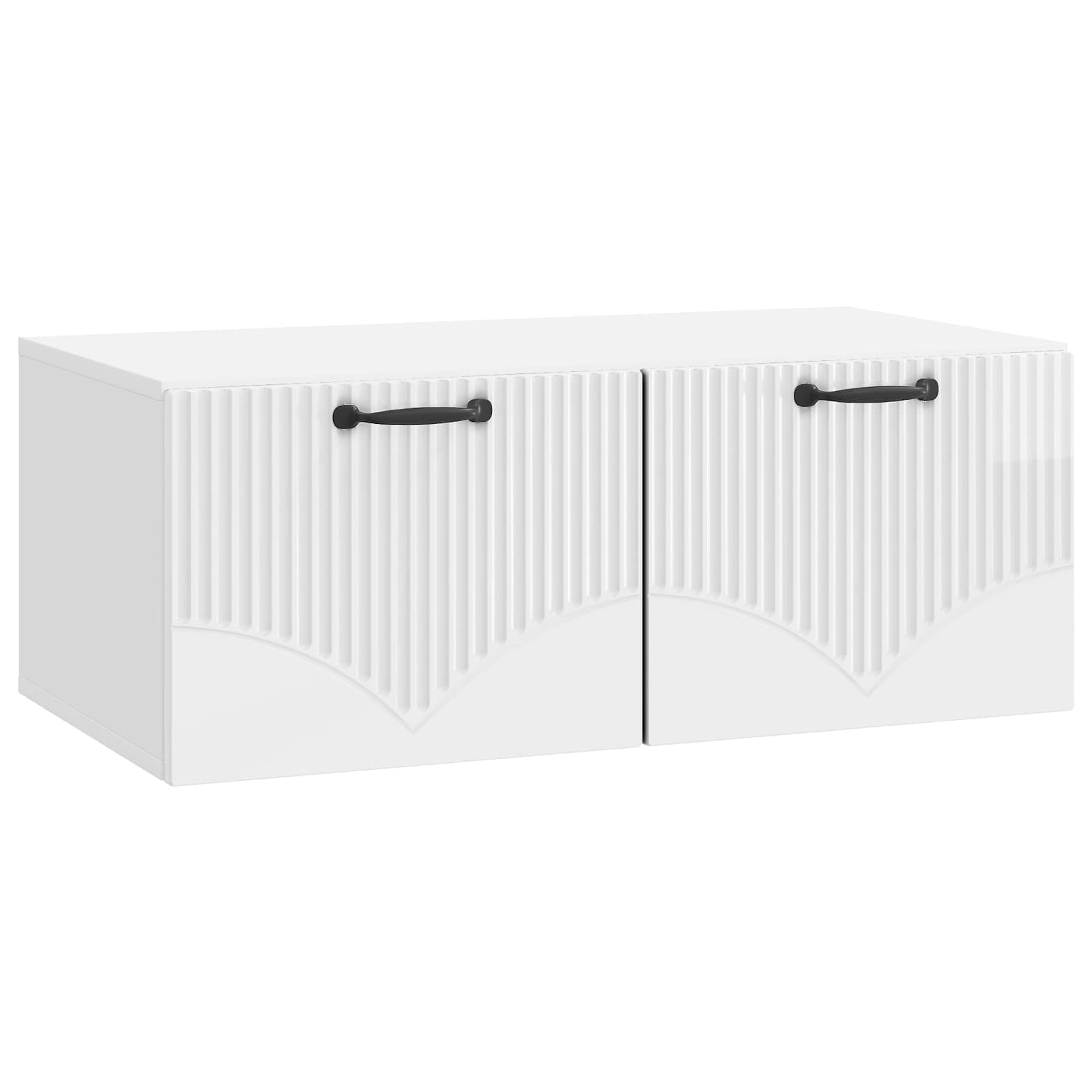 Meuble TV mural Montage mural Blanc brillant 78,5 x 41 x 30 cm - XIOS