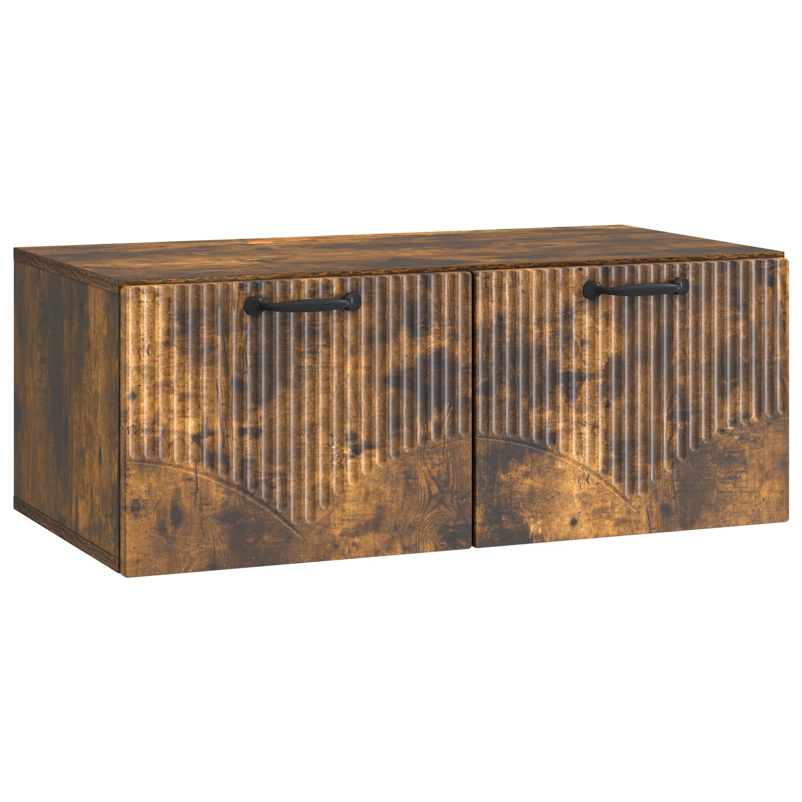 Meuble TV mural Chêne fumé 78,5 x 41 x 30 cm Bois d'ingénierie - XIOS