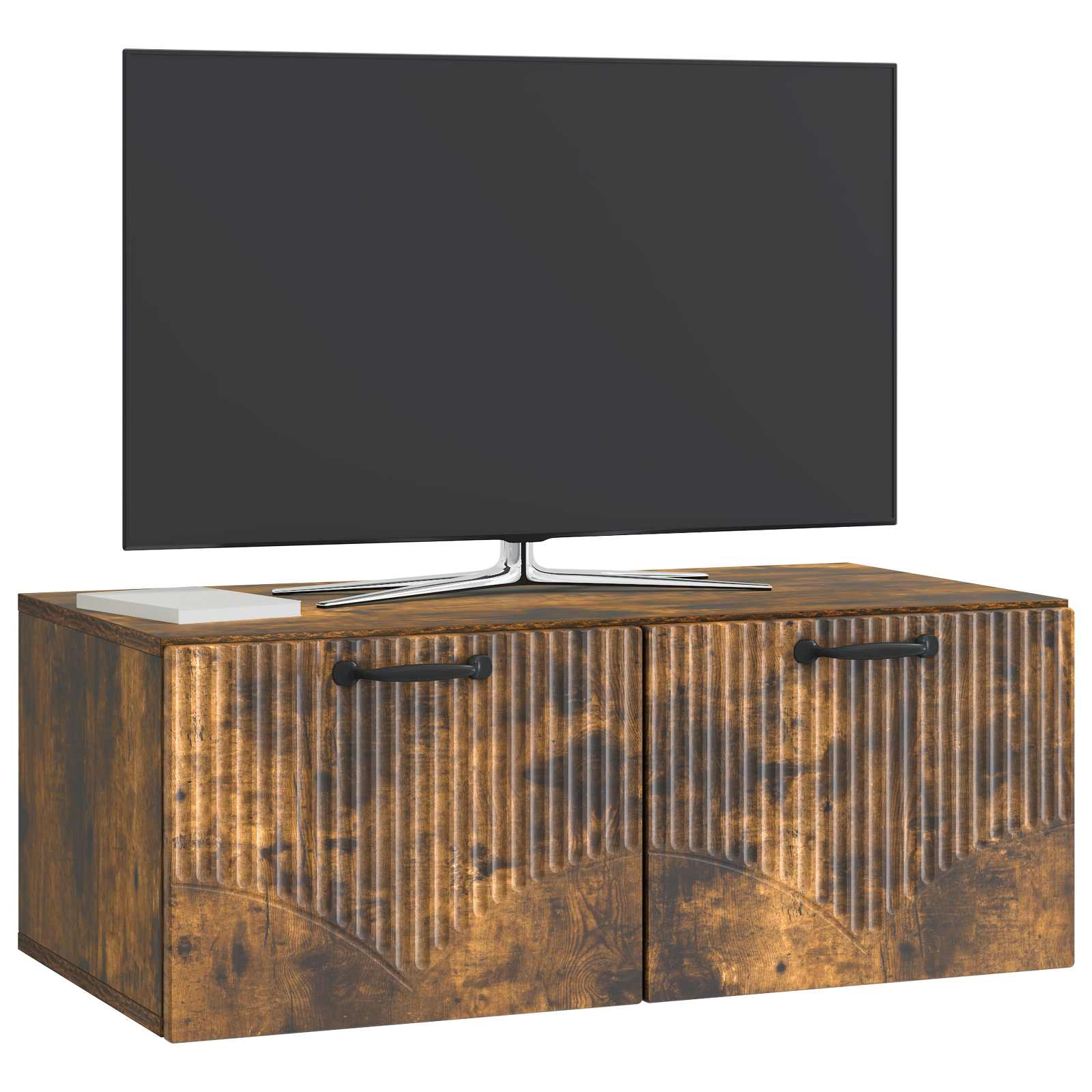 Meuble TV mural Chêne fumé 78,5 x 41 x 30 cm Bois d'ingénierie - XIOS