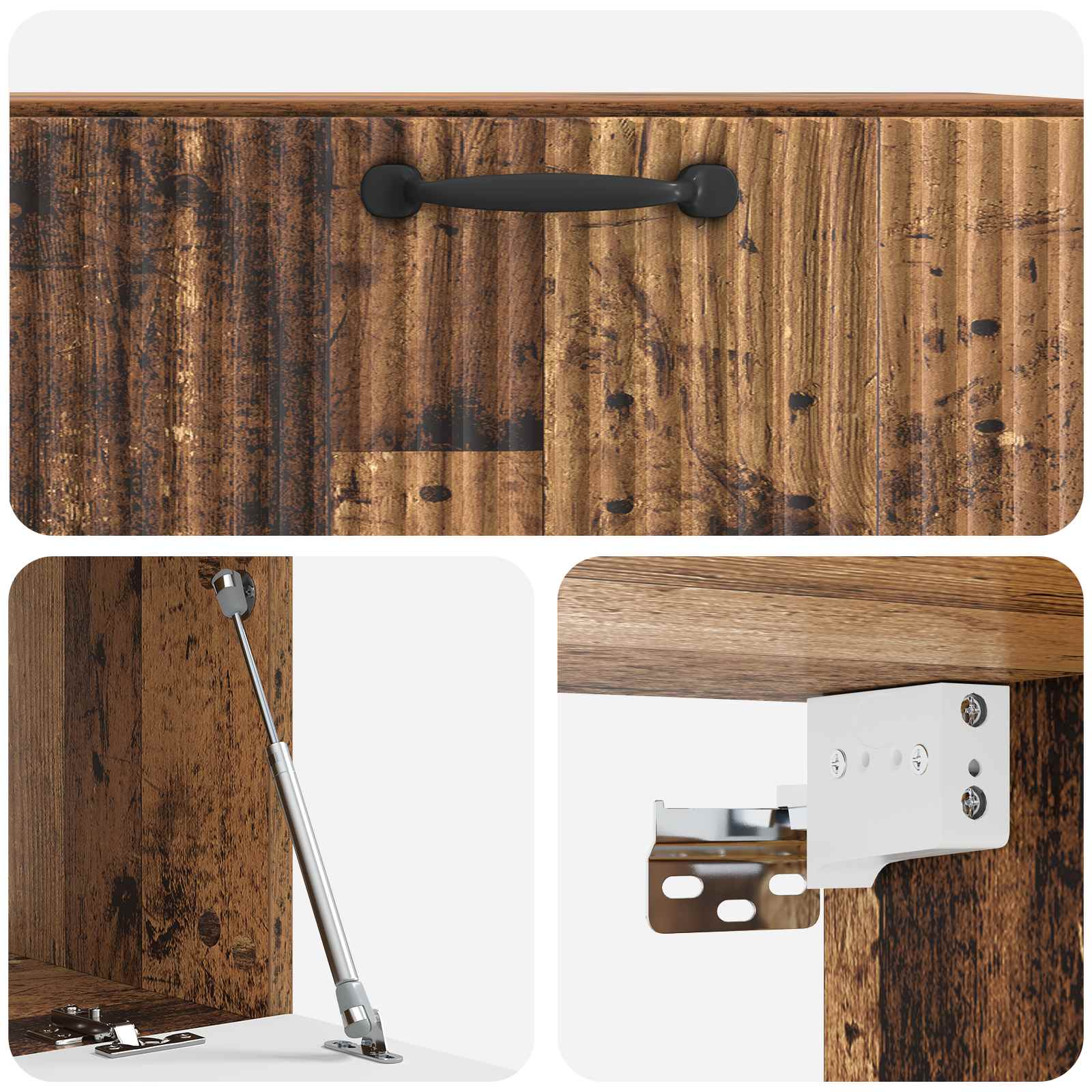 Meuble TV mural Bois ancien 78,5 x 41 x 30 cm Bois d'ingénierie - XIOS