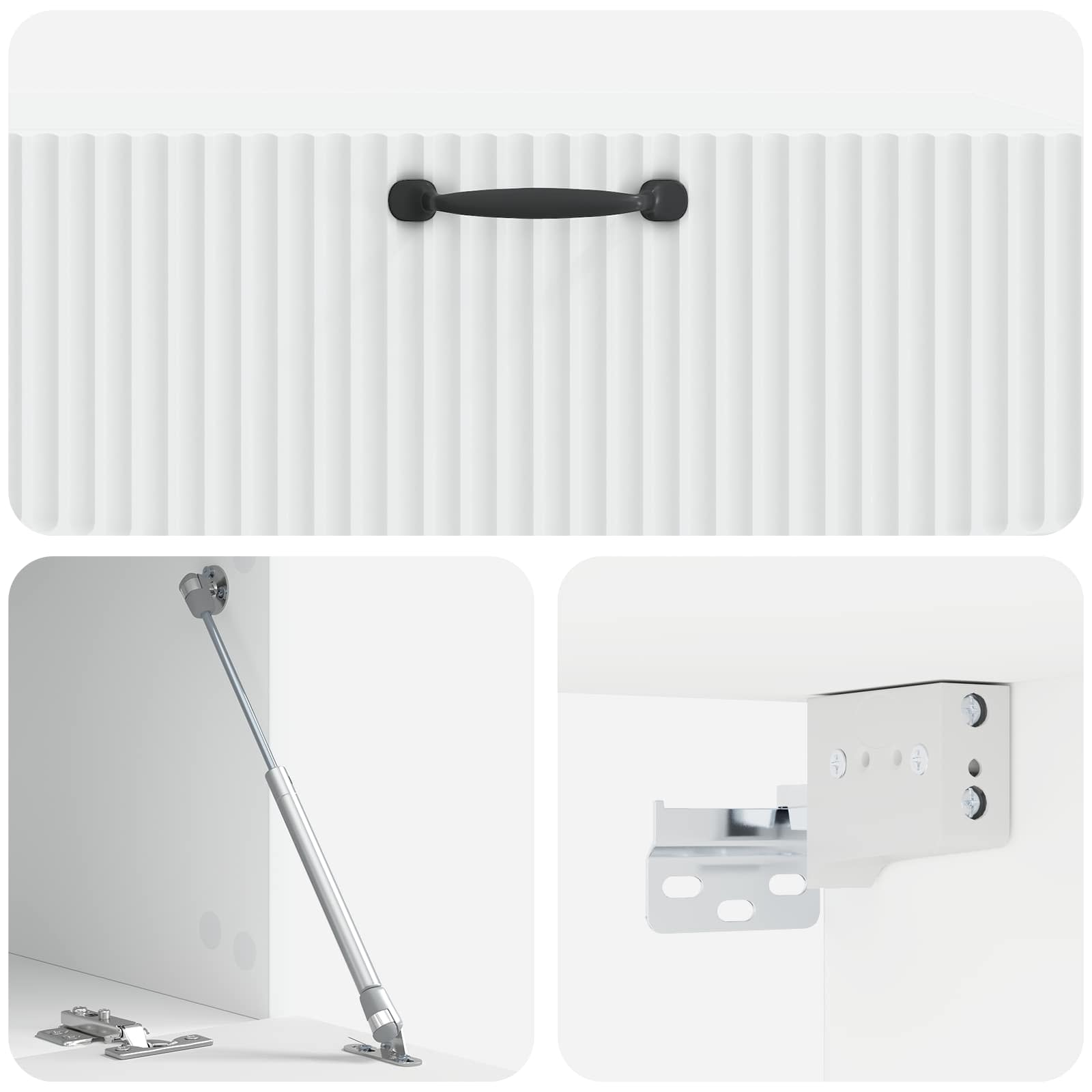 Meuble TV mural Blanc 98 x 41 x 30 cm Bois d'ingénierie - XIOS