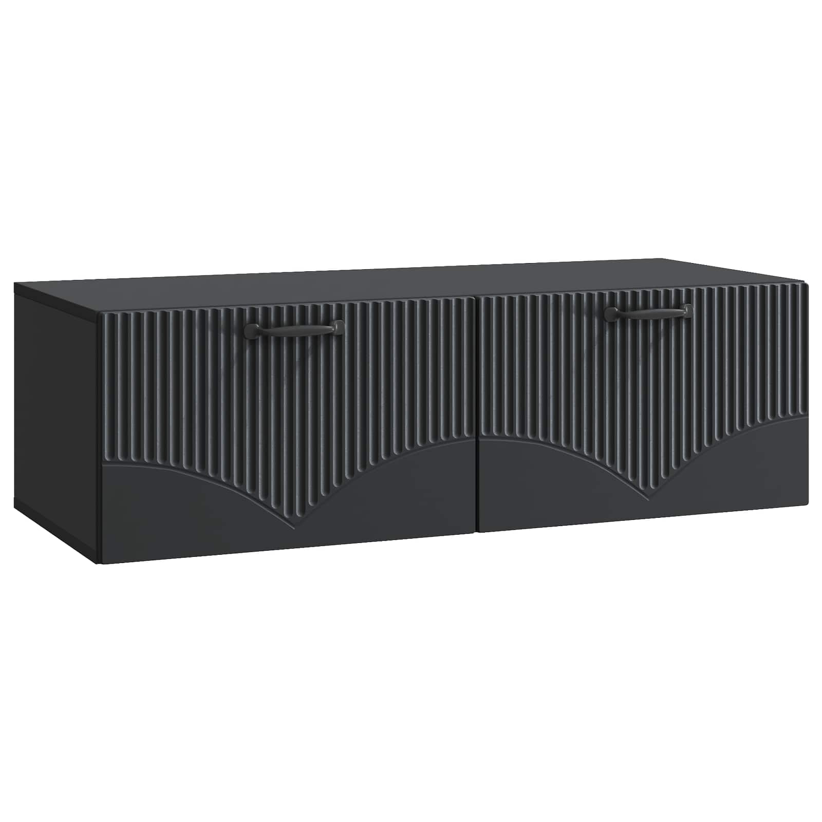 Meuble TV mural Noir 98 x 41 x 30 cm Bois d'ingénierie - XIOS