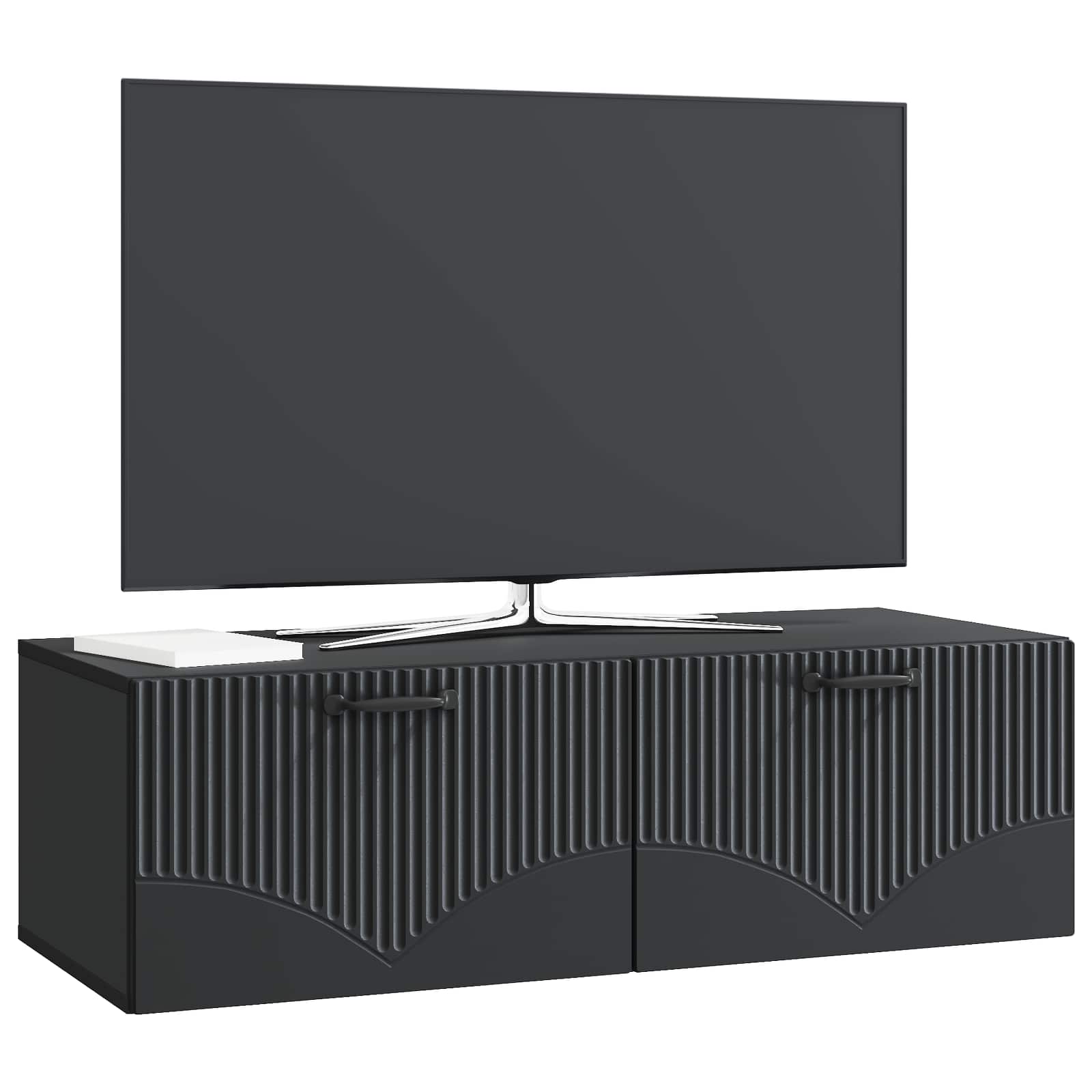 Meuble TV mural Noir 98 x 41 x 30 cm Bois d'ingénierie - XIOS