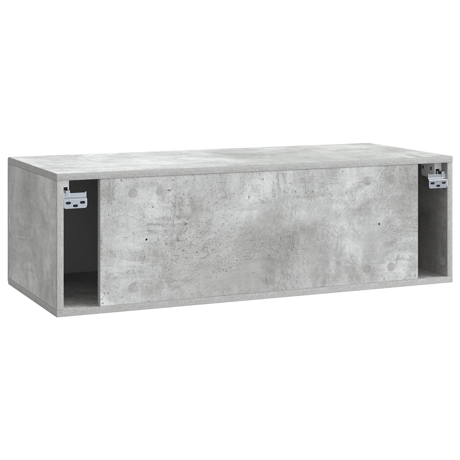 Meuble TV mural Gris béton 98 x 41 x 30 cm Bois d'ingénierie - XIOS