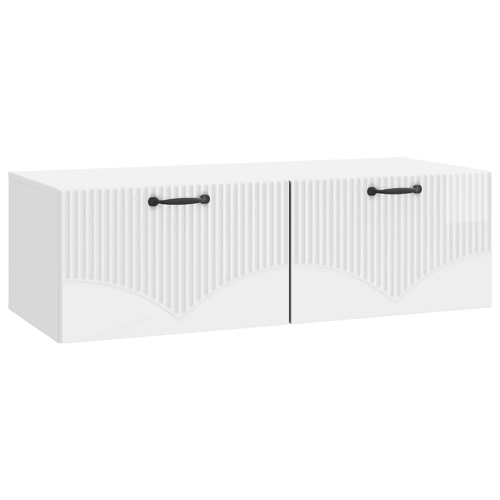 Meuble TV mural Montage mural Blanc brillant 98 x 41 x 30 cm - XIOS