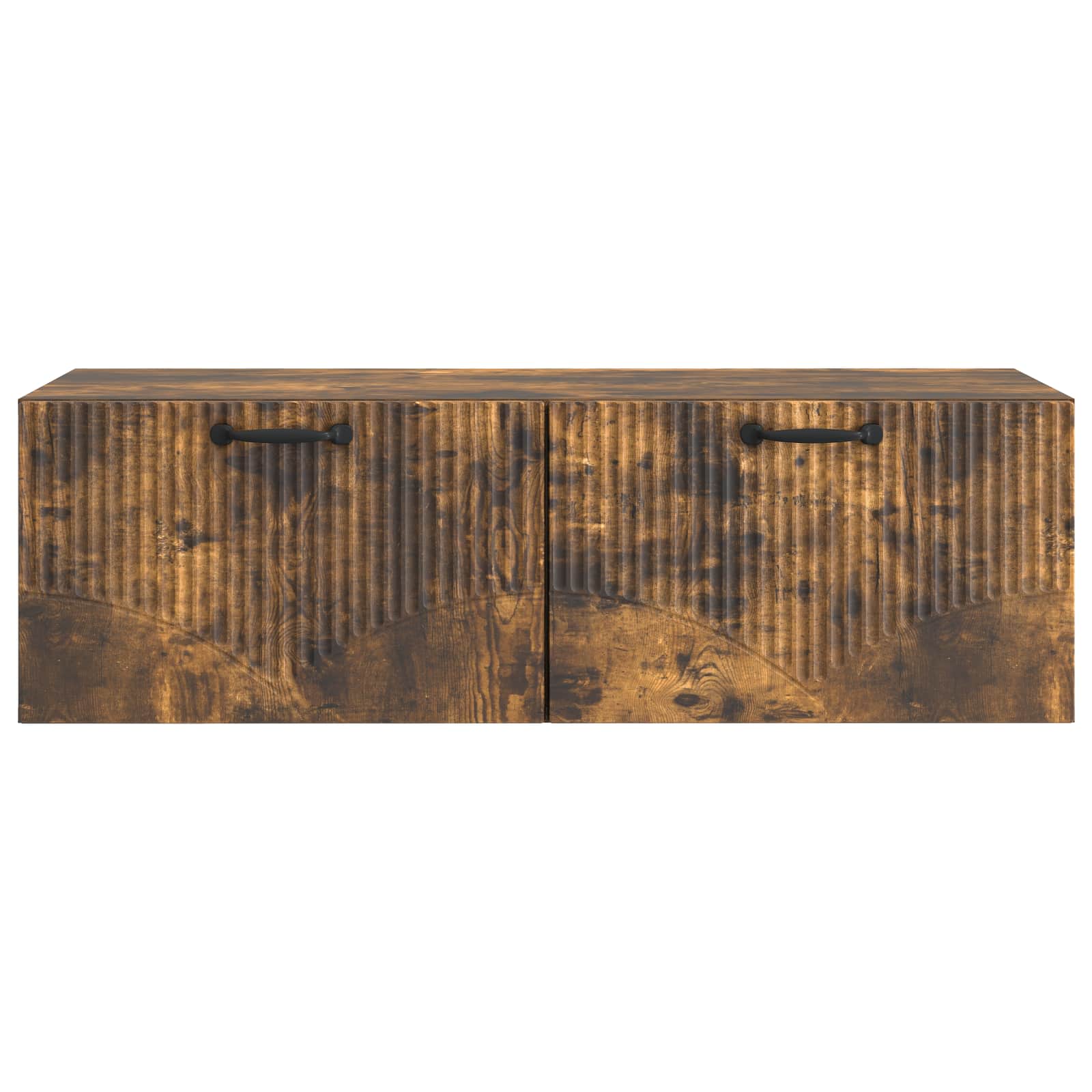 Meuble TV mural Chêne fumé 98 x 41 x 30 cm Bois d'ingénierie - XIOS