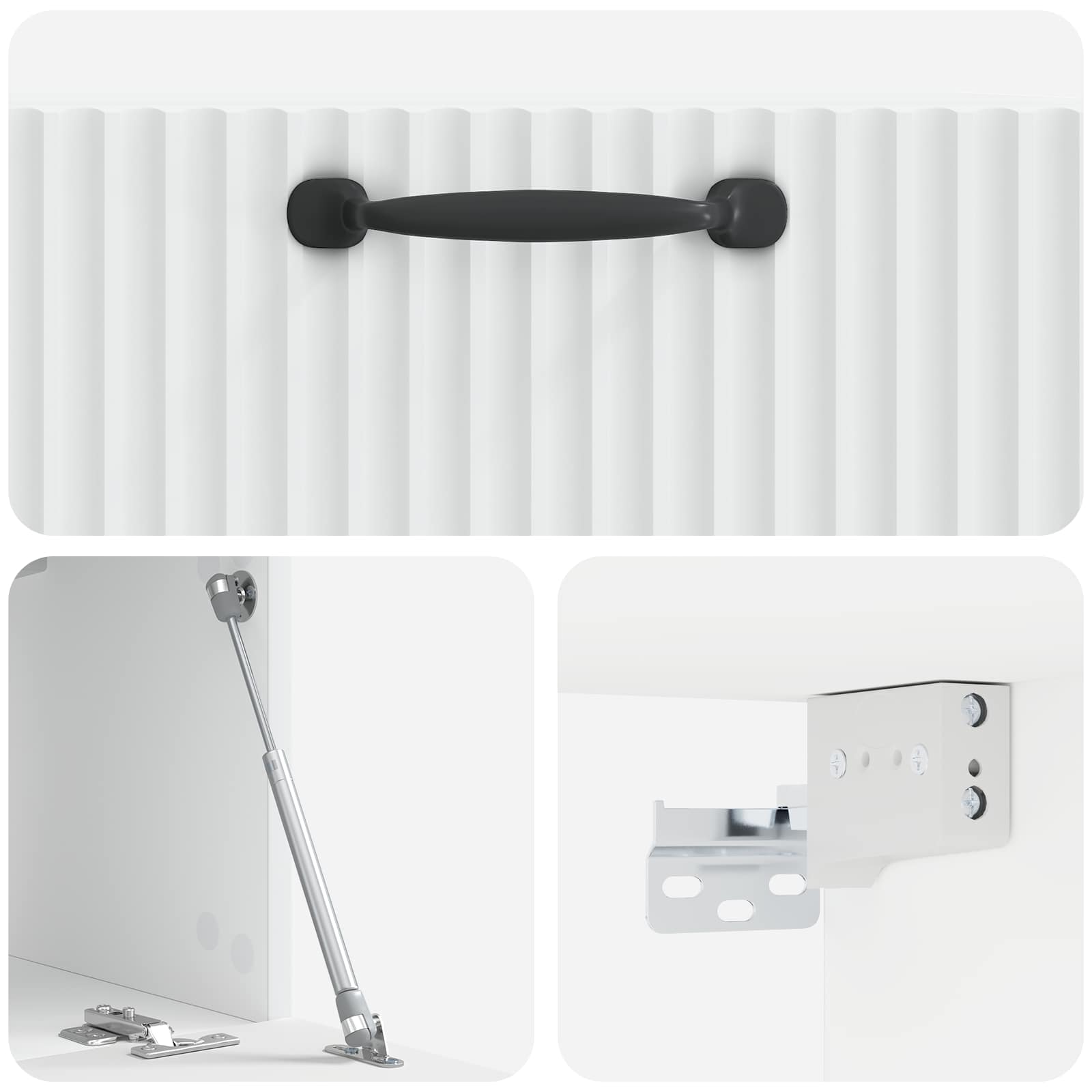 Meuble TV mural Blanc 59,5 x 31 x 30 cm Bois d'ingénierie - XIOS