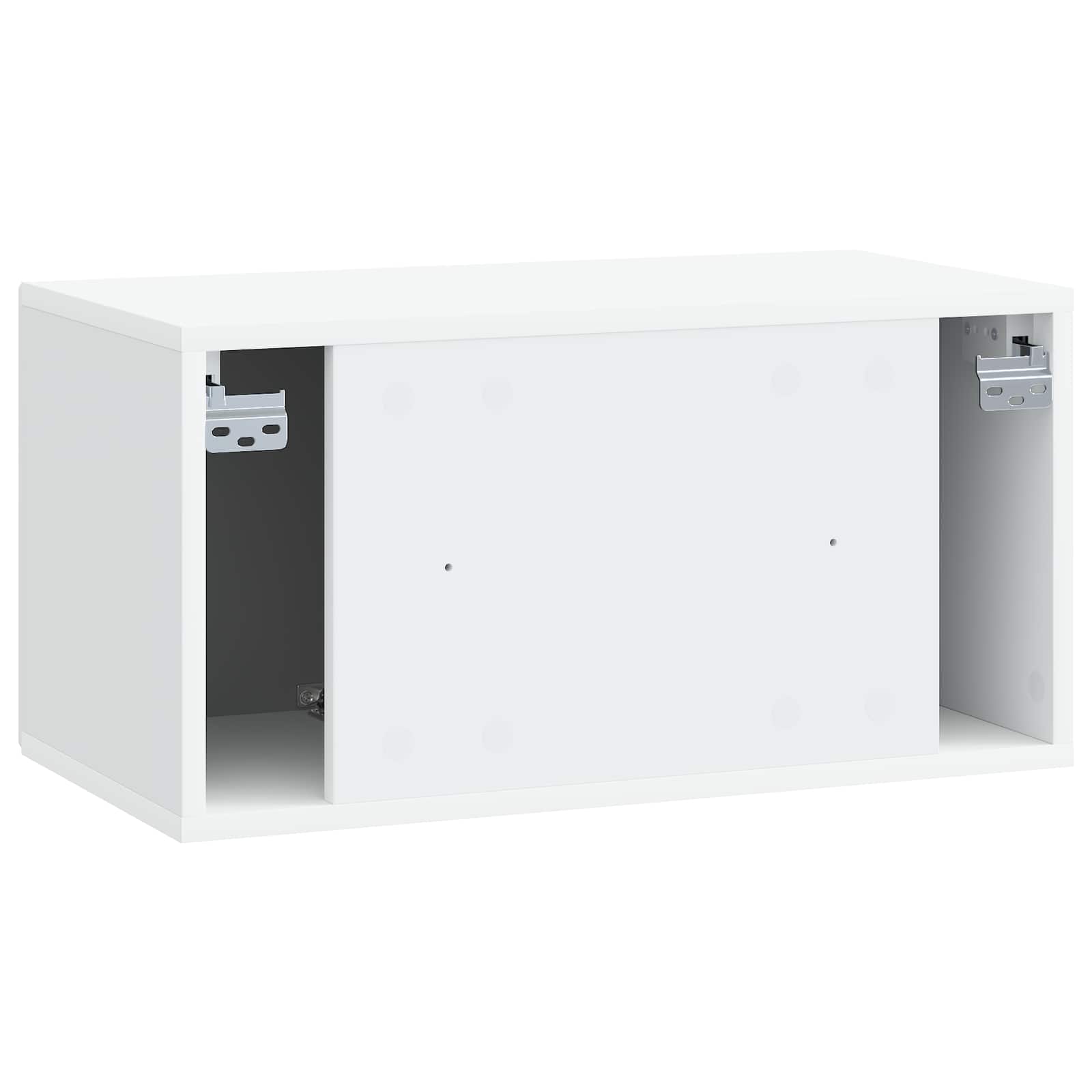 Meuble TV mural Blanc 59,5 x 31 x 30 cm Bois d'ingénierie - XIOS