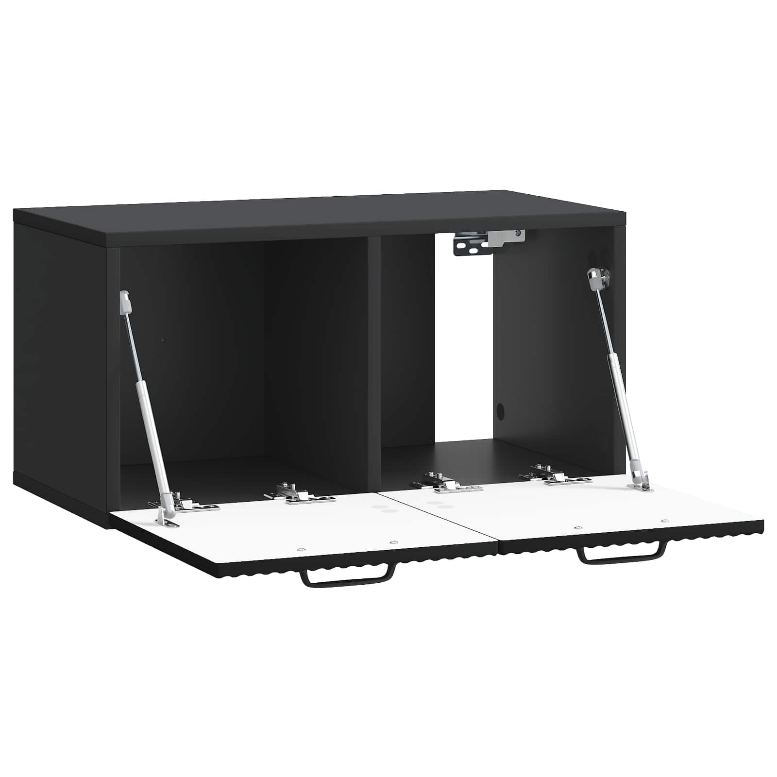 Meuble TV mural Noir 59,5 x 31 x 30 cm Bois d'ingénierie - XIOS