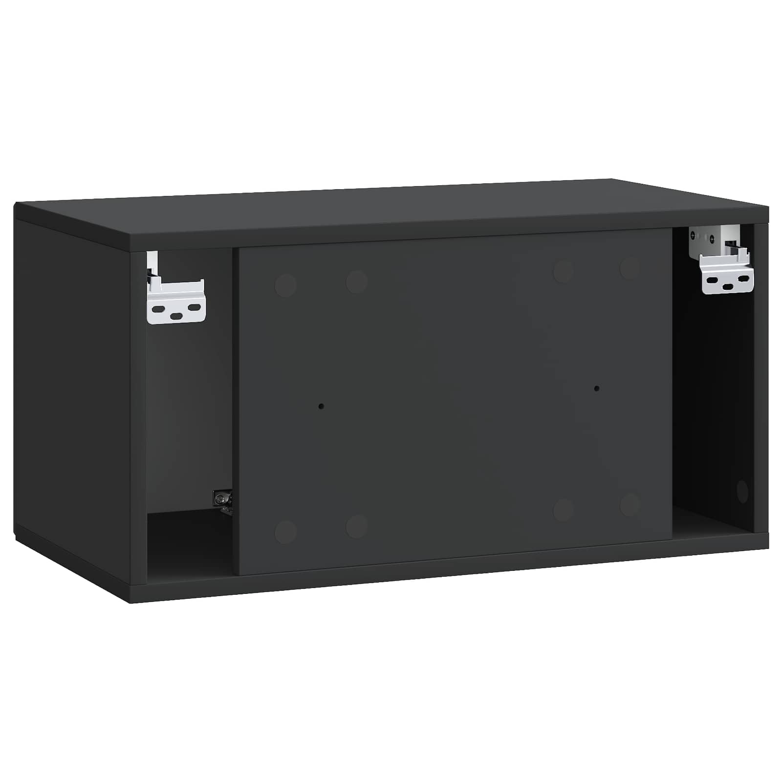 Meuble TV mural Noir 59,5 x 31 x 30 cm Bois d'ingénierie - XIOS