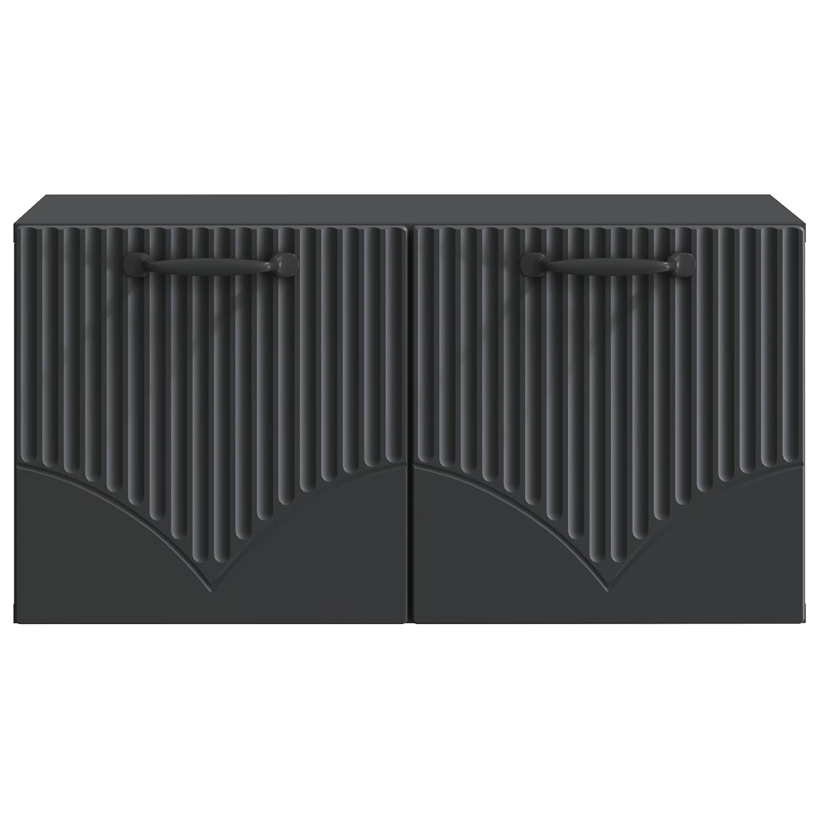 Meuble TV mural Noir 59,5 x 31 x 30 cm Bois d'ingénierie - XIOS