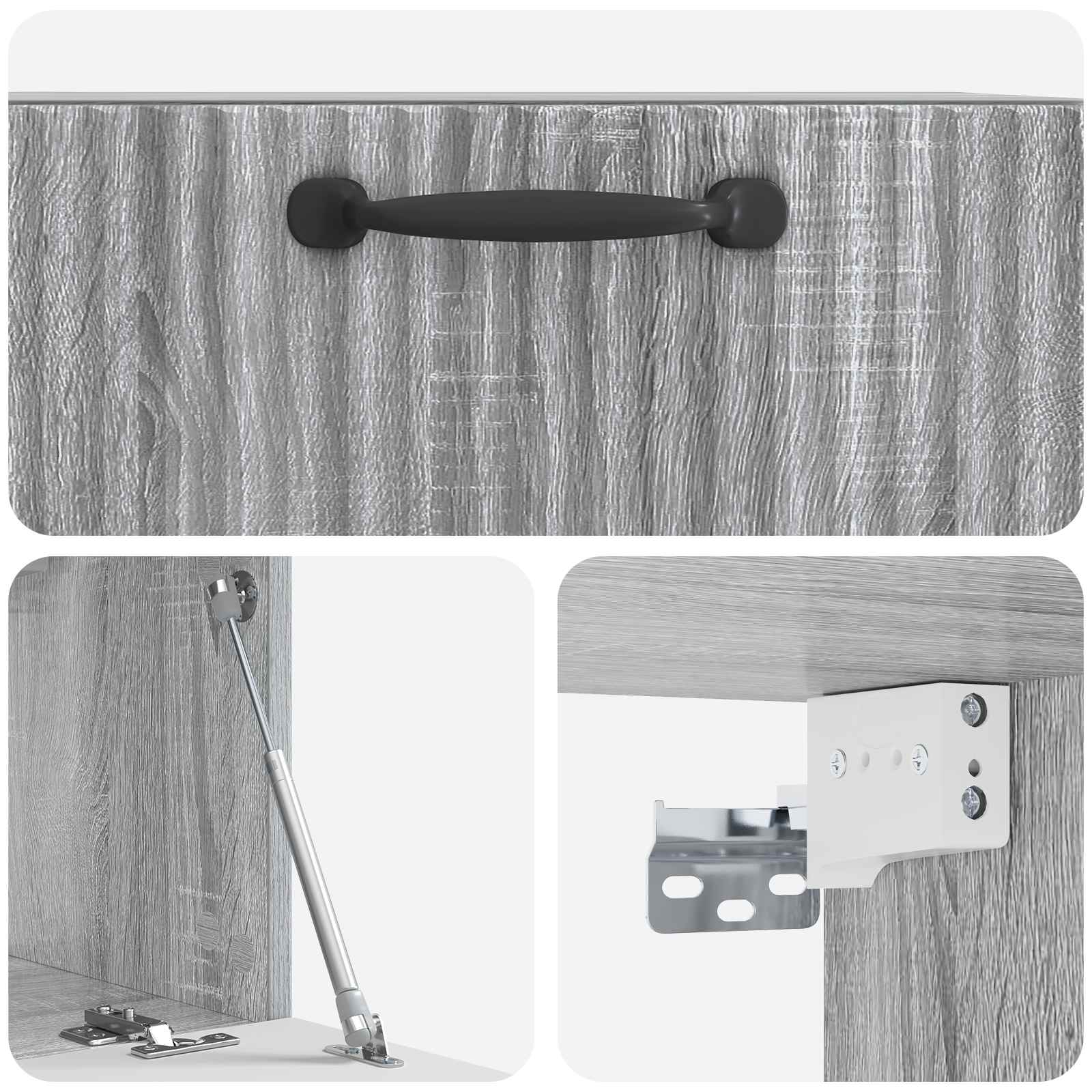 Meuble TV mural Sonoma gris 59,5 x 31 x 30 cm Bois d'ingénierie - XIOS