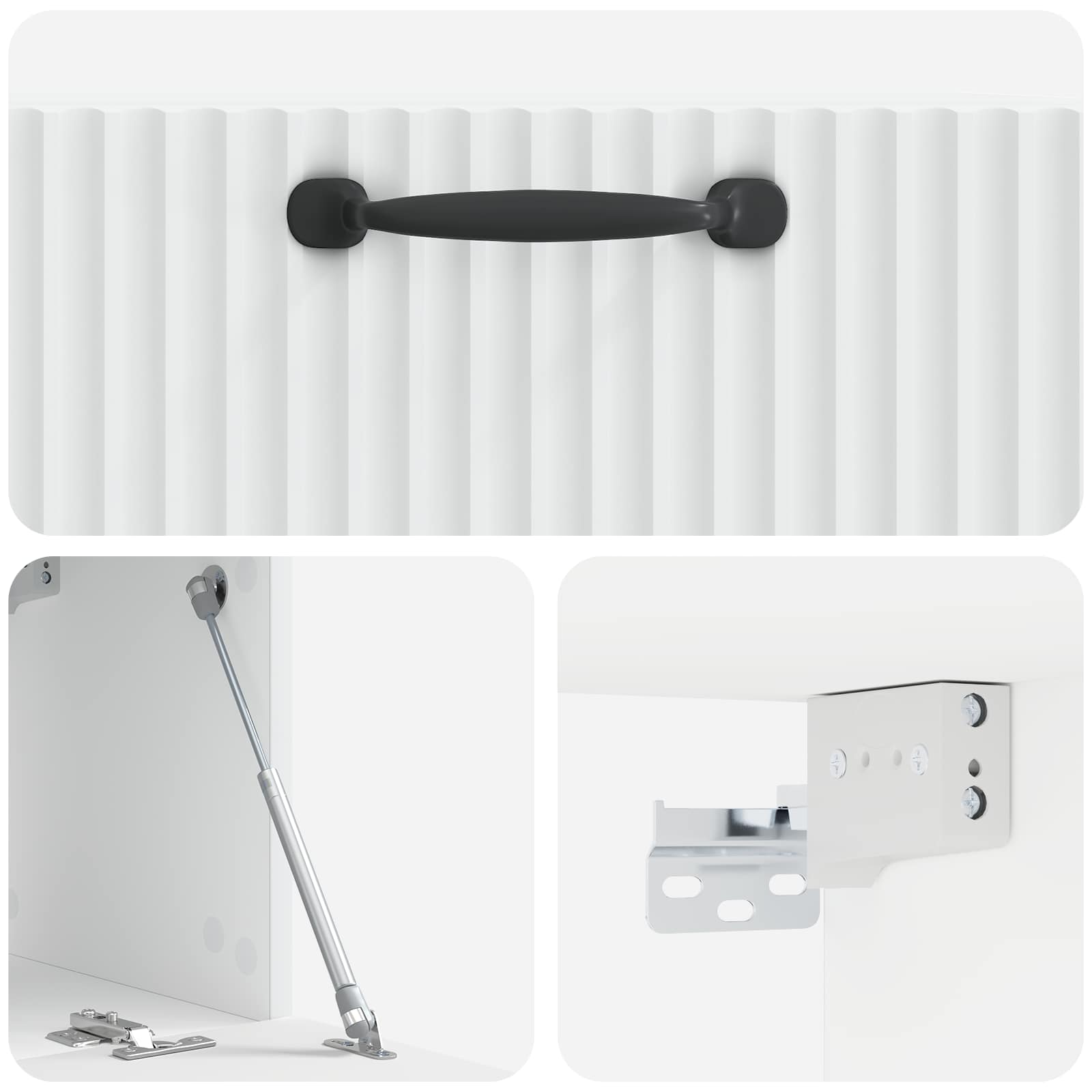 Meuble TV mural Blanc 78,5 x 31 x 30 cm Bois d'ingénierie - XIOS