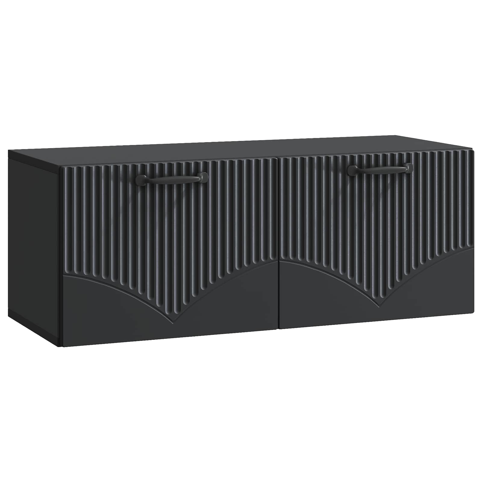 Meuble TV mural Noir 78,5 x 31 x 30 cm Bois d'ingénierie - XIOS