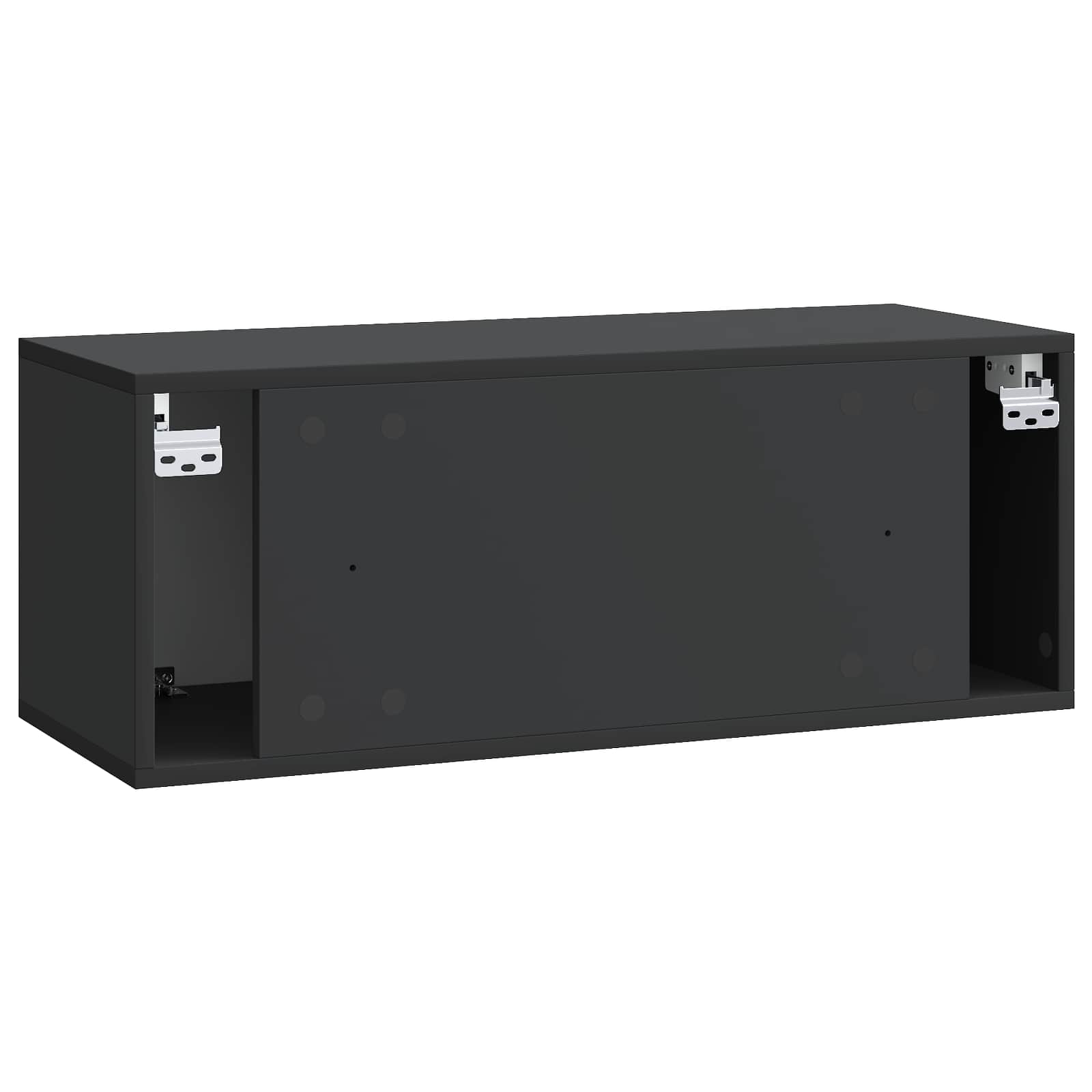 Meuble TV mural Noir 78,5 x 31 x 30 cm Bois d'ingénierie - XIOS