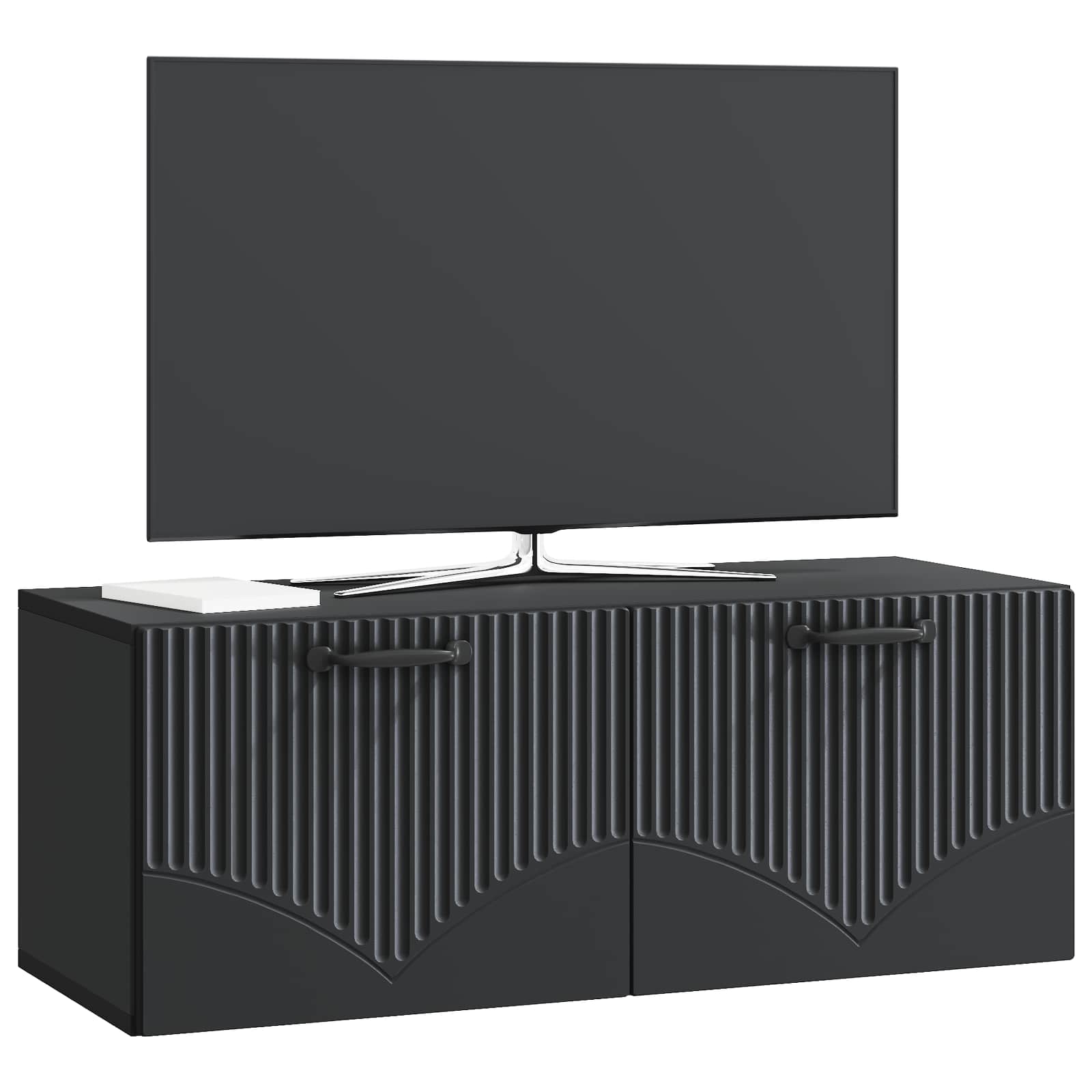 Meuble TV mural Noir 78,5 x 31 x 30 cm Bois d'ingénierie - XIOS