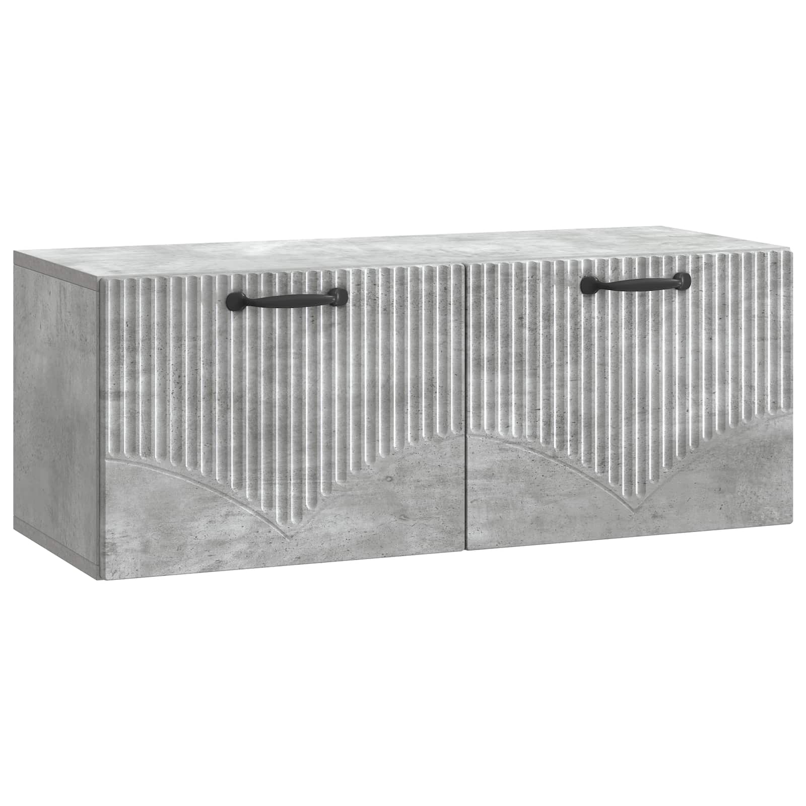 Meuble TV mural Gris béton 78,5 x 31 x 30 cm Bois d'ingénierie - XIOS