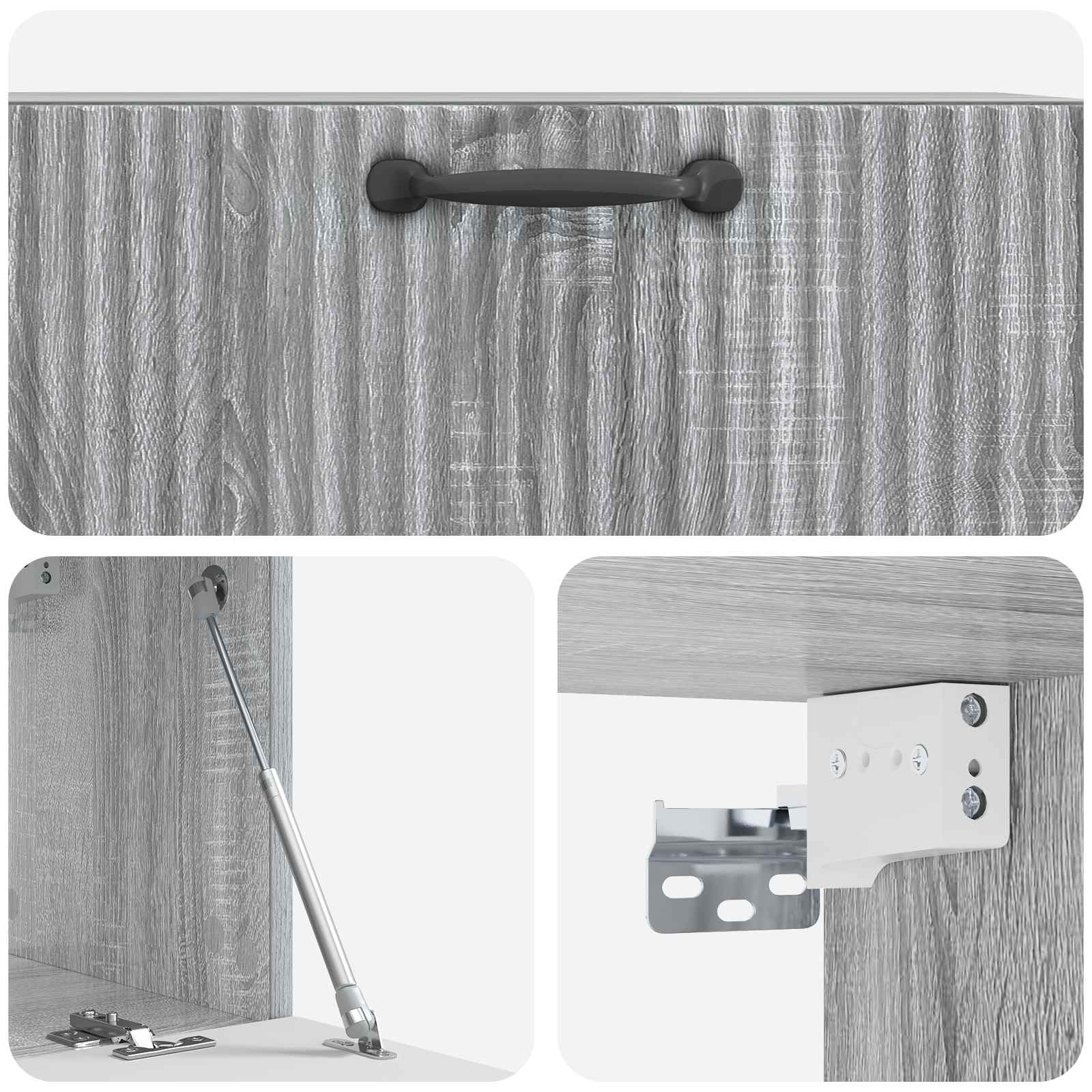 Meuble TV mural Sonoma gris 78,5 x 31 x 30 cm Bois d'ingénierie - XIOS