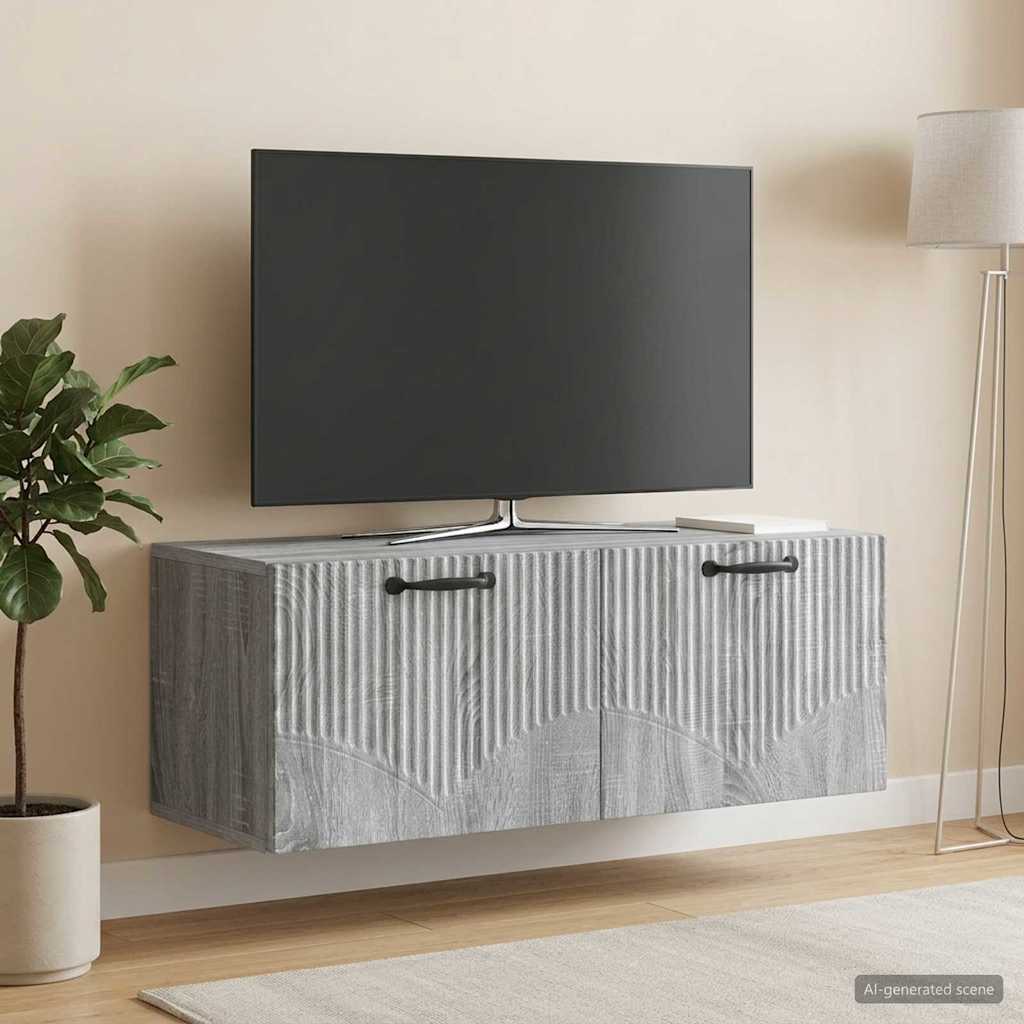 Meuble TV mural Sonoma gris 78,5 x 31 x 30 cm Bois d'ingénierie - XIOS