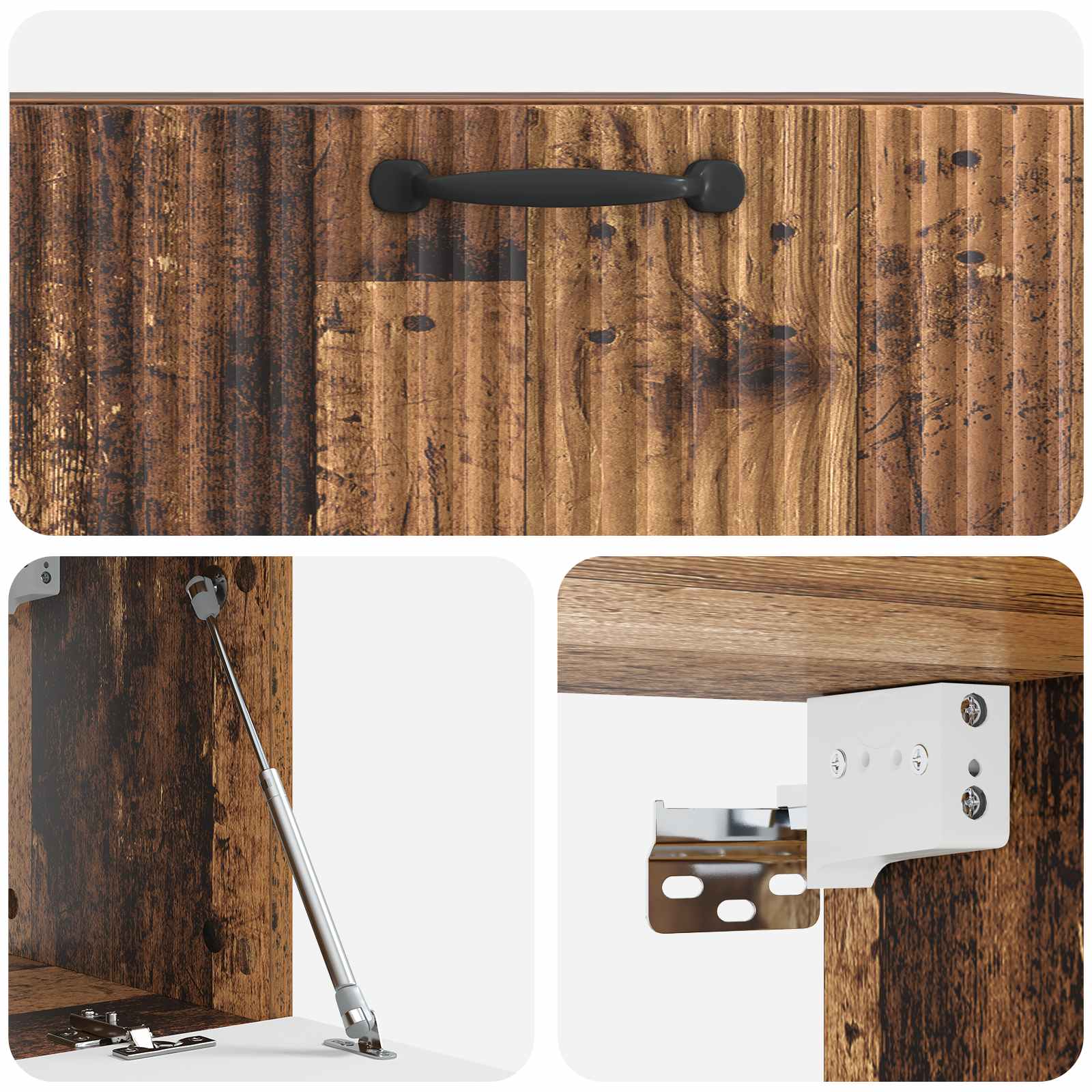 Meuble TV mural Bois ancien 78,5 x 31 x 30 cm Bois d'ingénierie - XIOS