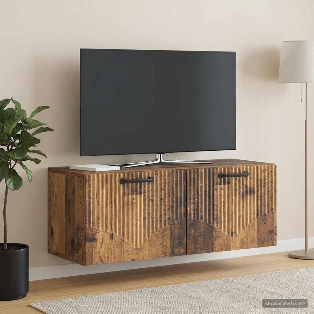 Meuble TV mural Bois ancien 78,5 x 31 x 30 cm Bois d'ingénierie - XIOS
