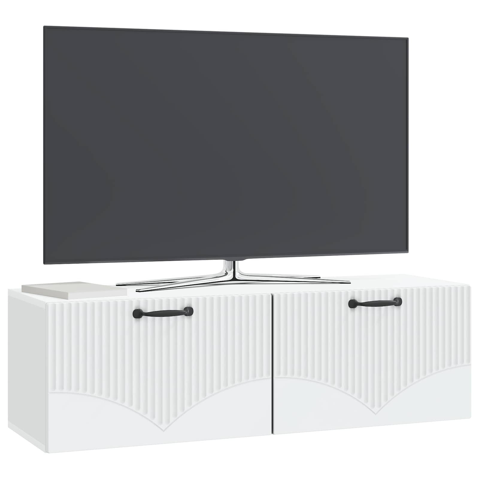 Meuble TV mural Blanc 98 x 31 x 30 cm Bois d'ingénierie - XIOS