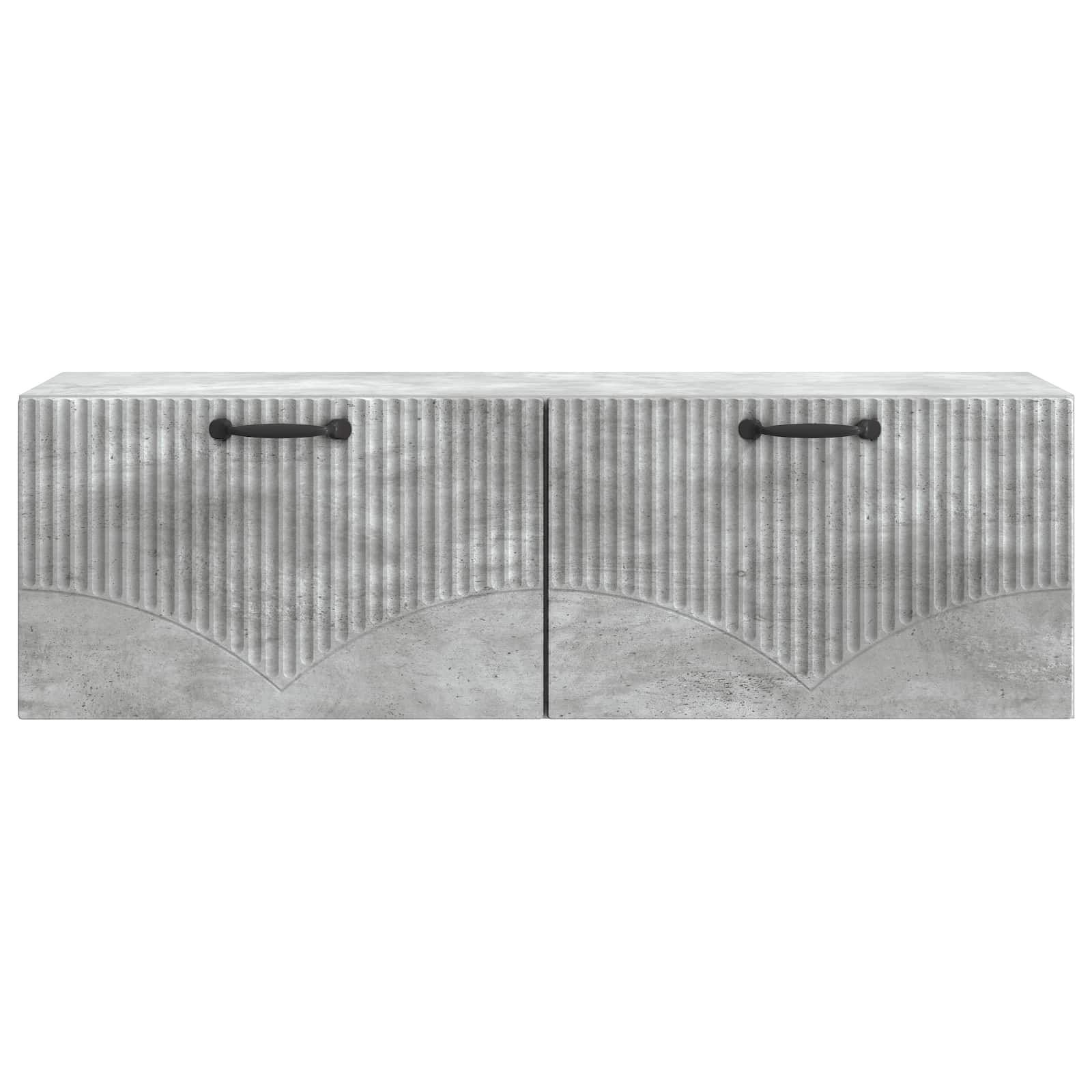 Meuble TV mural Gris béton 98 x 31 x 30 cm Bois d'ingénierie - XIOS