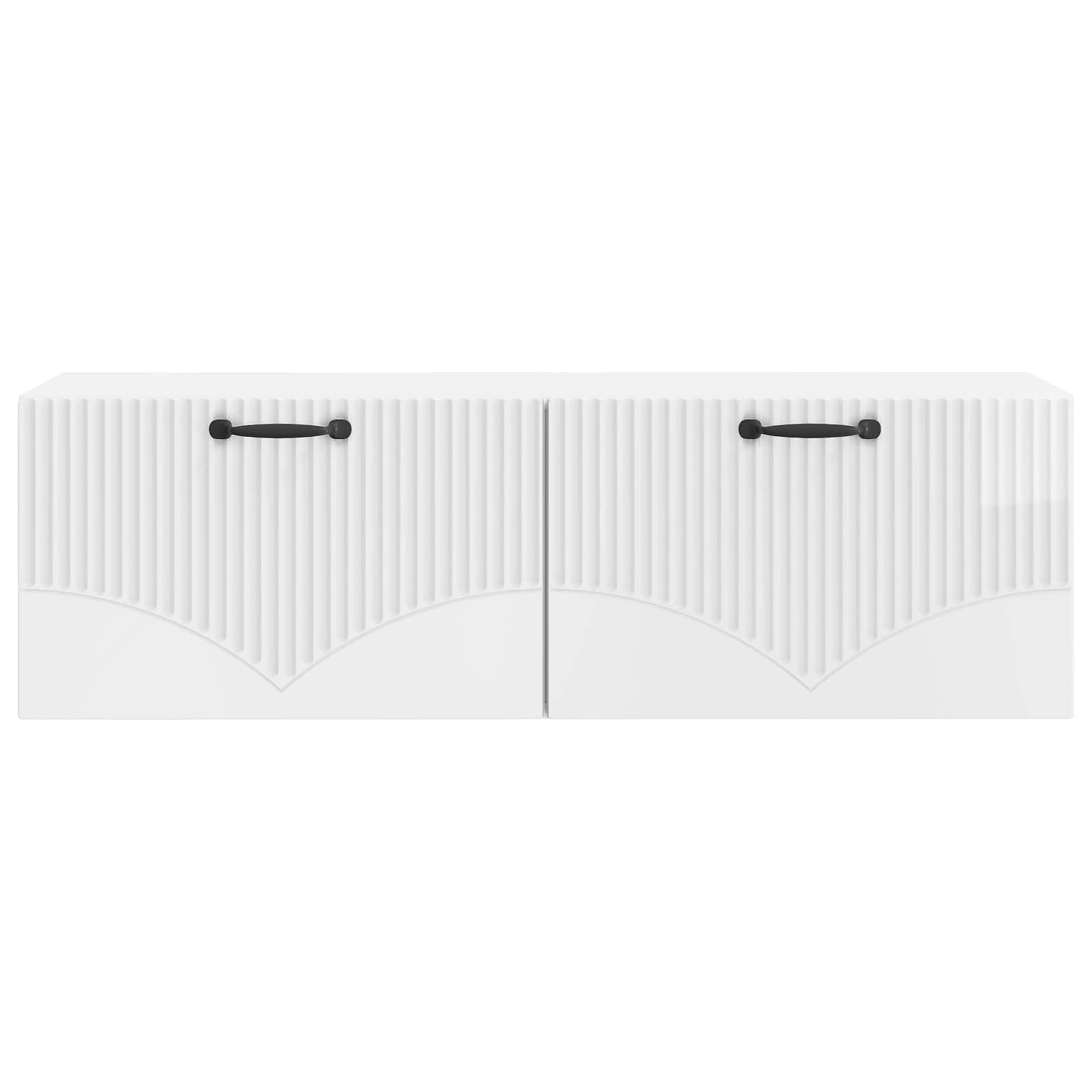 Meuble TV mural Montage mural Blanc brillant 98 x 31 x 30 cm - XIOS
