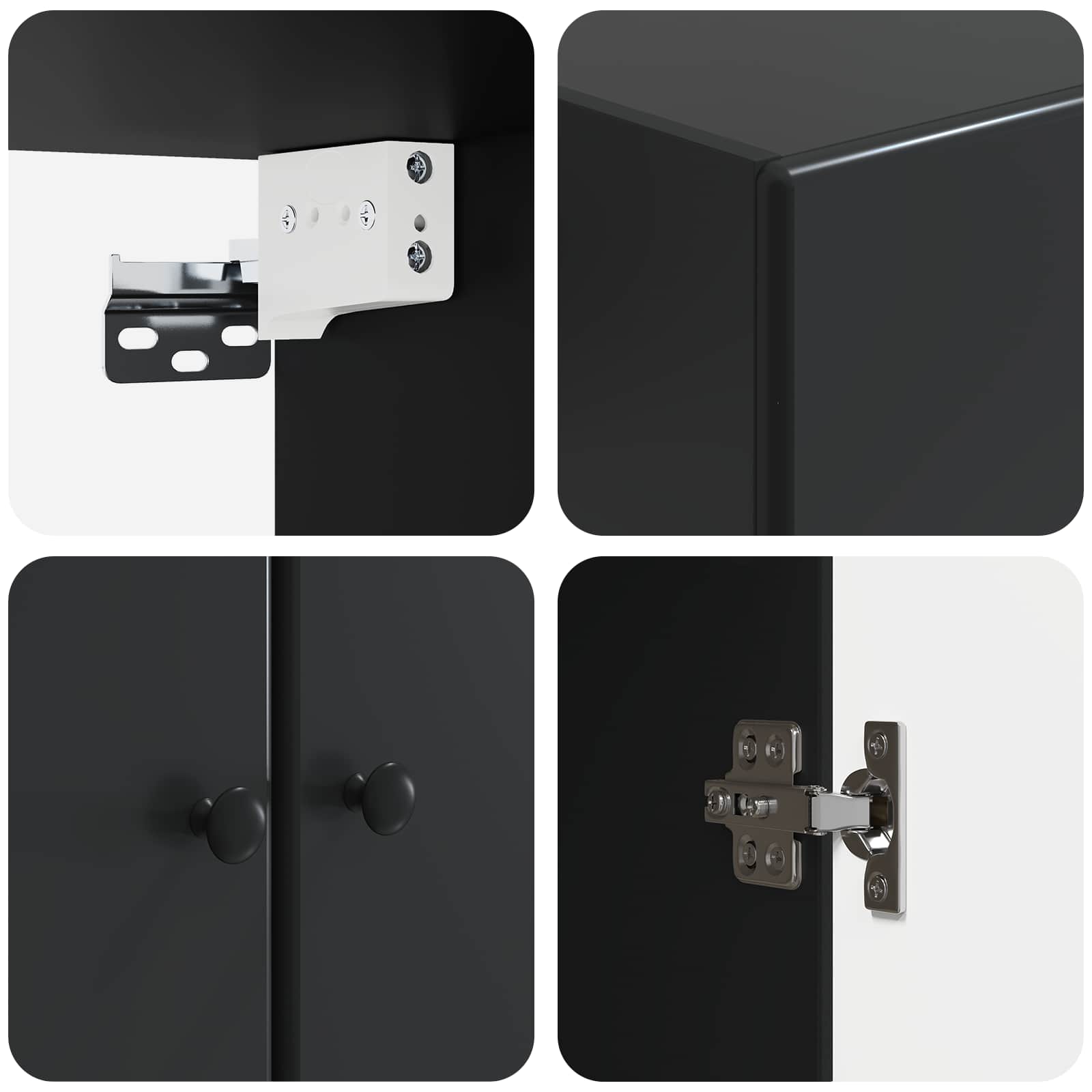 Armoire Murale Noir 59 x 31 x 60 cm Bois d'ingénierie - XIOS