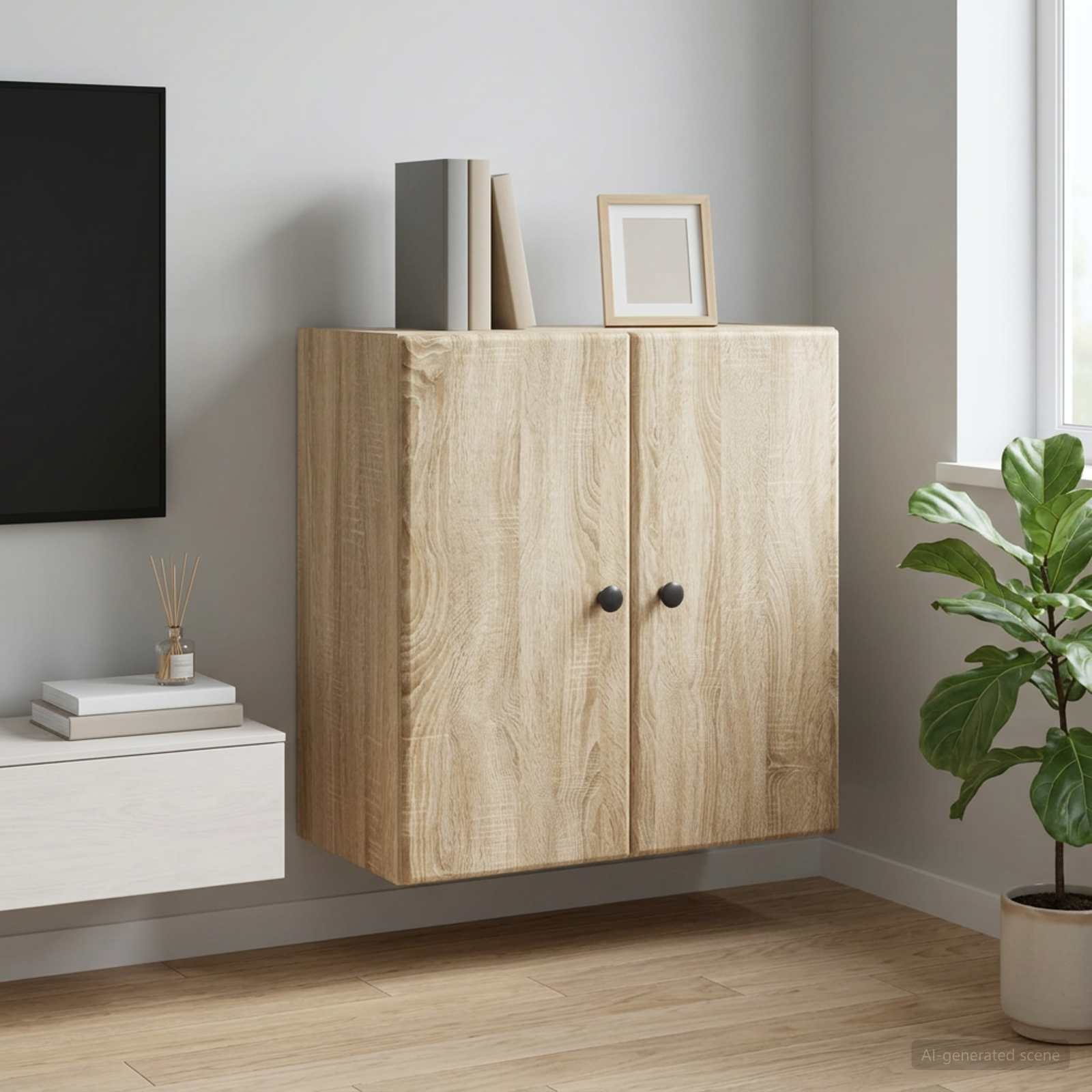 Armoire Murale Chêne Sonoma 59 x 31 x 60 cm Bois d'ingénierie - XIOS