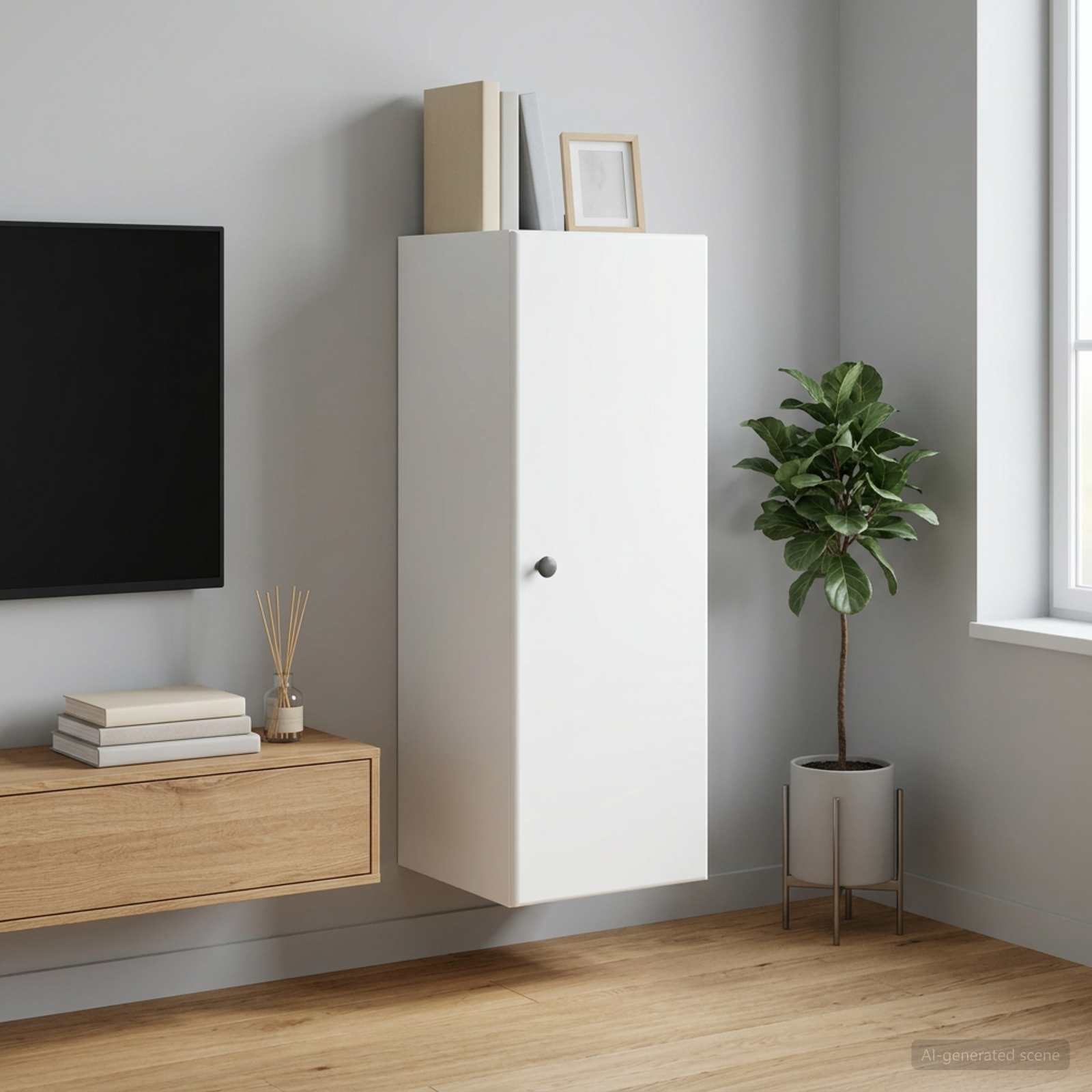 Armoire Murale Blanc 33 x 34,5 x 90 cm Bois d'ingénierie - XIOS